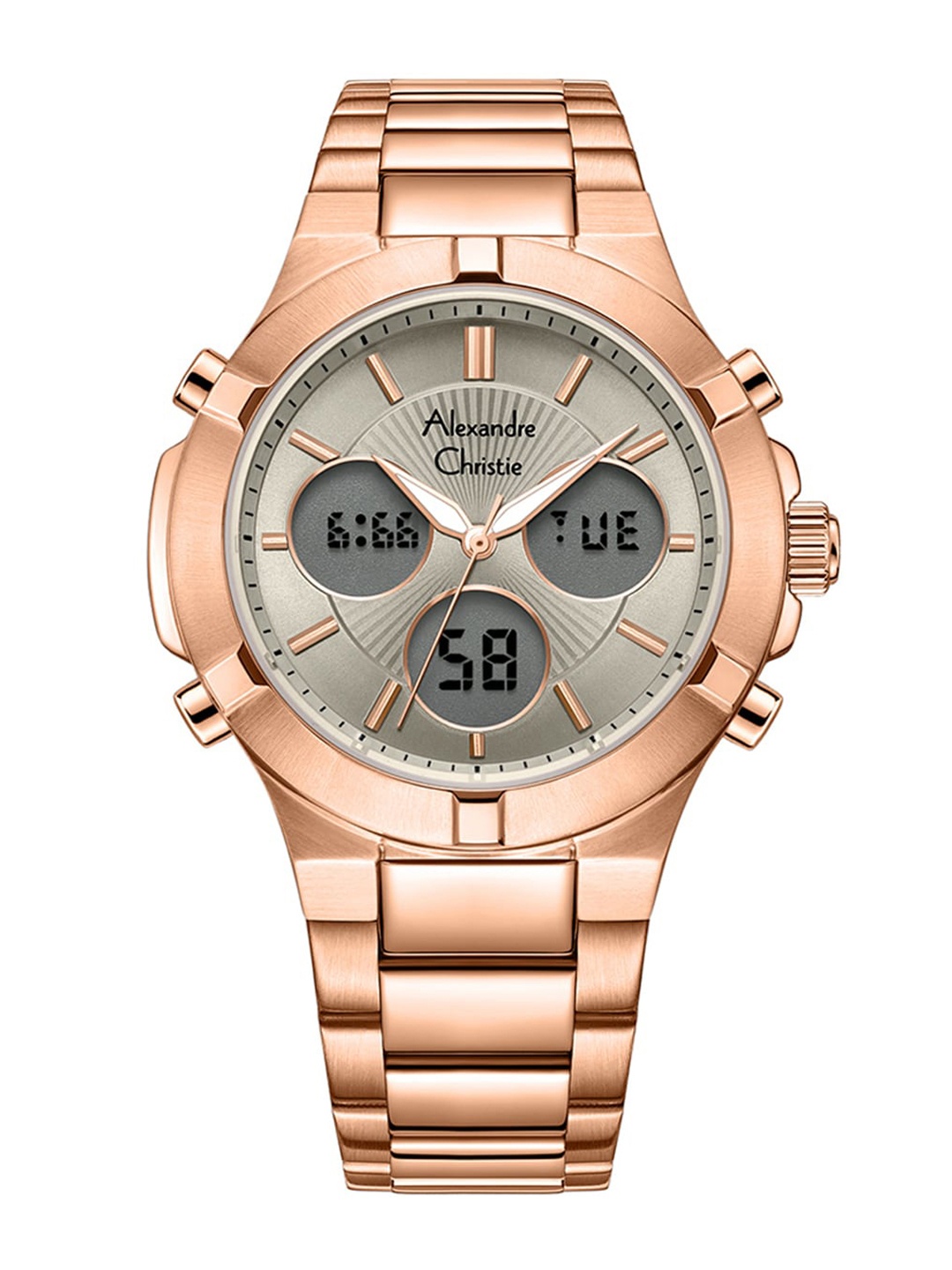 Alexandre Christie Women Analogue and Digital Multi Function Watch 9400LHBRGLG, Rose gold
Alexandre Christie Women Analogue and Digital Multi Function Watch 9400LHBRGLG, Rose gold