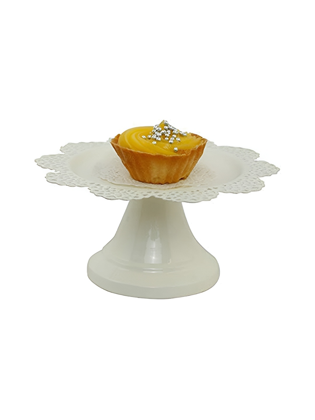 Living With Elan Off White Textured Cake Stand With Server