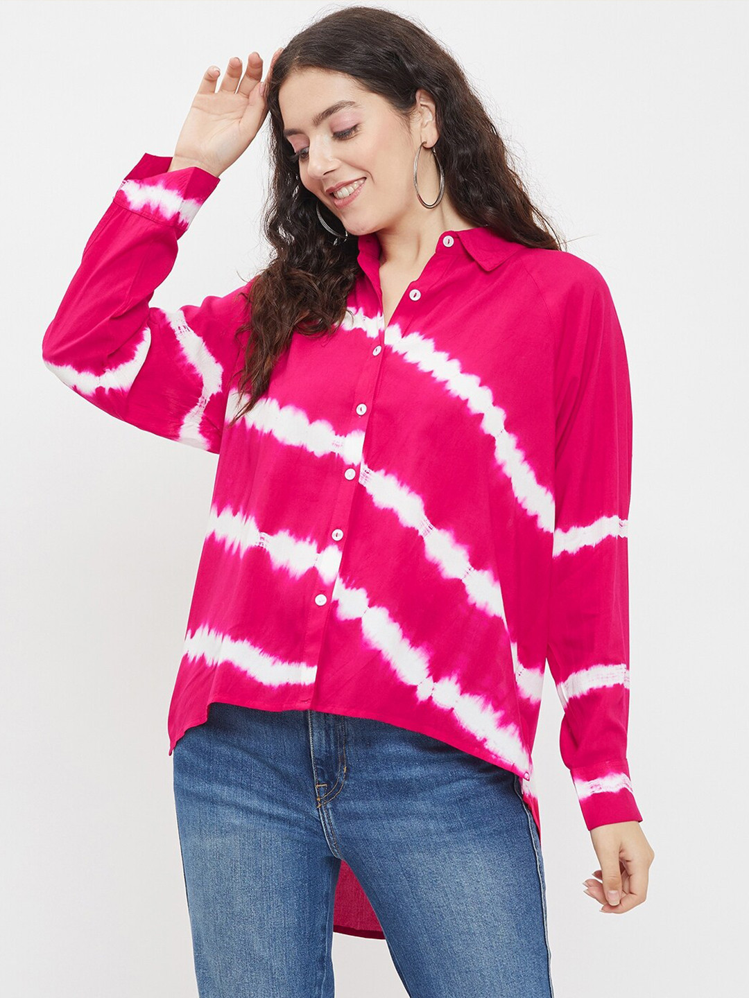 BAESD Classic Tie & Dye Printed Spread Collar Long Sleeves Oversized Casual Shirt, Pink
BAESD Classic Tie & Dye Printed Spread Collar Long Sleeves Oversized Casual Shirt, Pink
