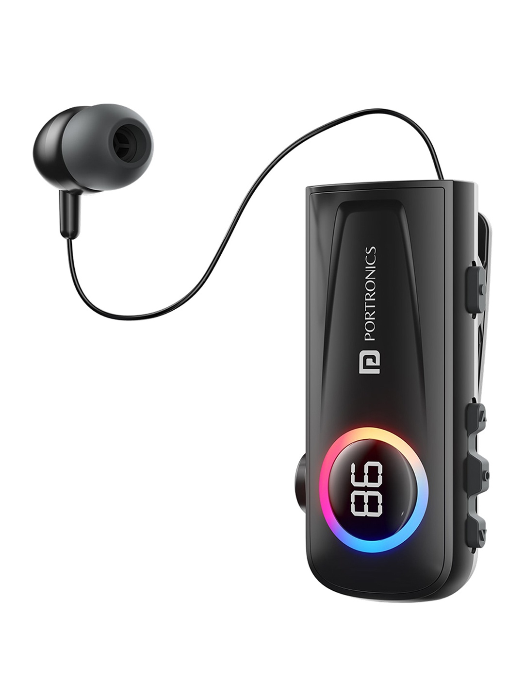 Portronics Harmonics Klip 5 Retractable Earphone with Mic & Type C Charging, Black
Portronics Harmonics Klip 5 Retractable Earphone with Mic & Type C Charging, Black