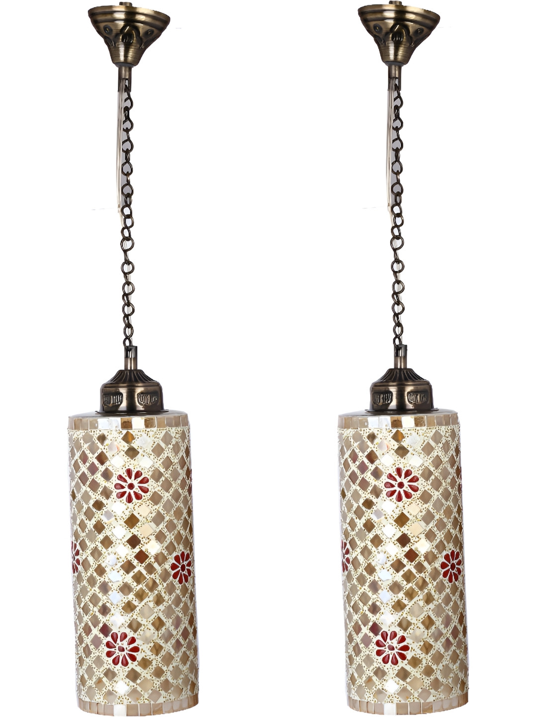 1ST TIME White & Gold-Toned 2 Pieces Textured Glass Contemporary Ceiling Lamps
1ST TIME White & Gold-Toned 2 Pieces Textured Glass Contemporary Ceiling Lamps