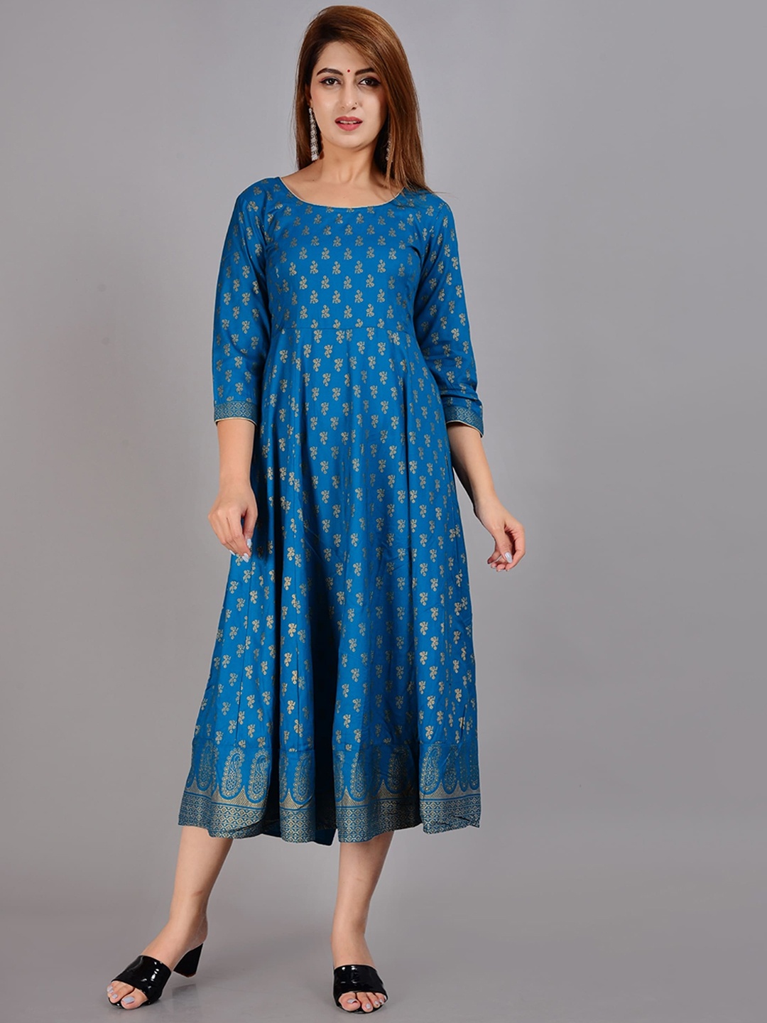 ao services Ethnic Motifs Printed Cold-Shoulder Sleeves Tassels Anarkali Kurtis, Turquoise blue
ao services Ethnic Motifs Printed Cold-Shoulder Sleeves Tassels Anarkali Kurtis, Turquoise blue