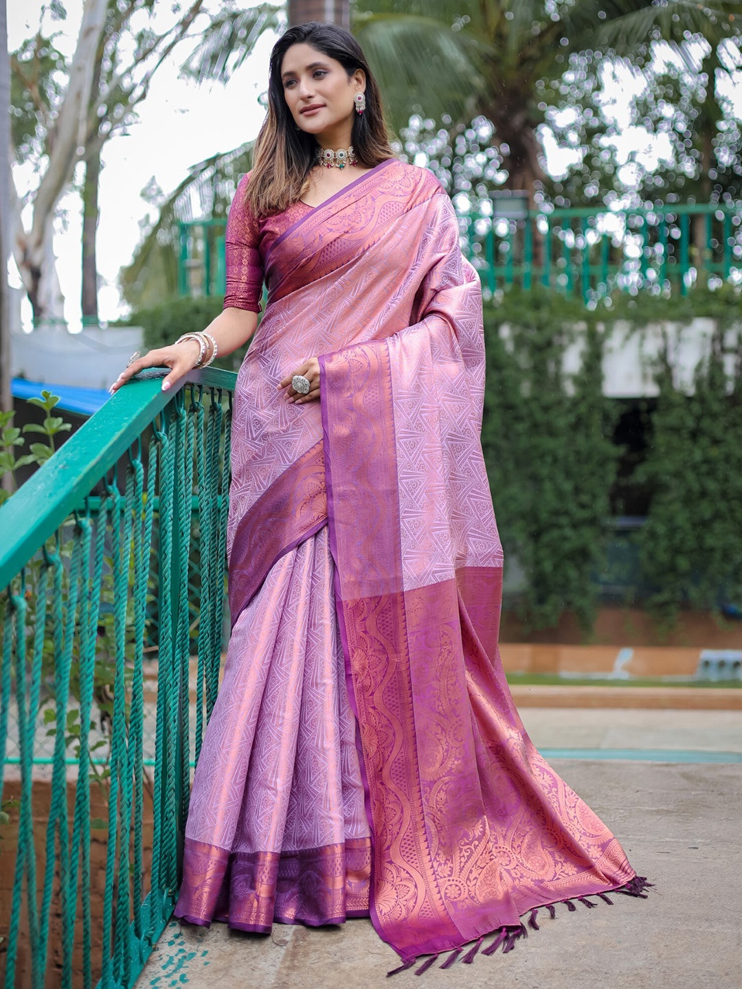 LeeliPeeri Designer Ethnic Motifs Woven Design Zari Detailed Kanjeevaram Saree, Purple
LeeliPeeri Designer Ethnic Motifs Woven Design Zari Detailed Kanjeevaram Saree, Purple