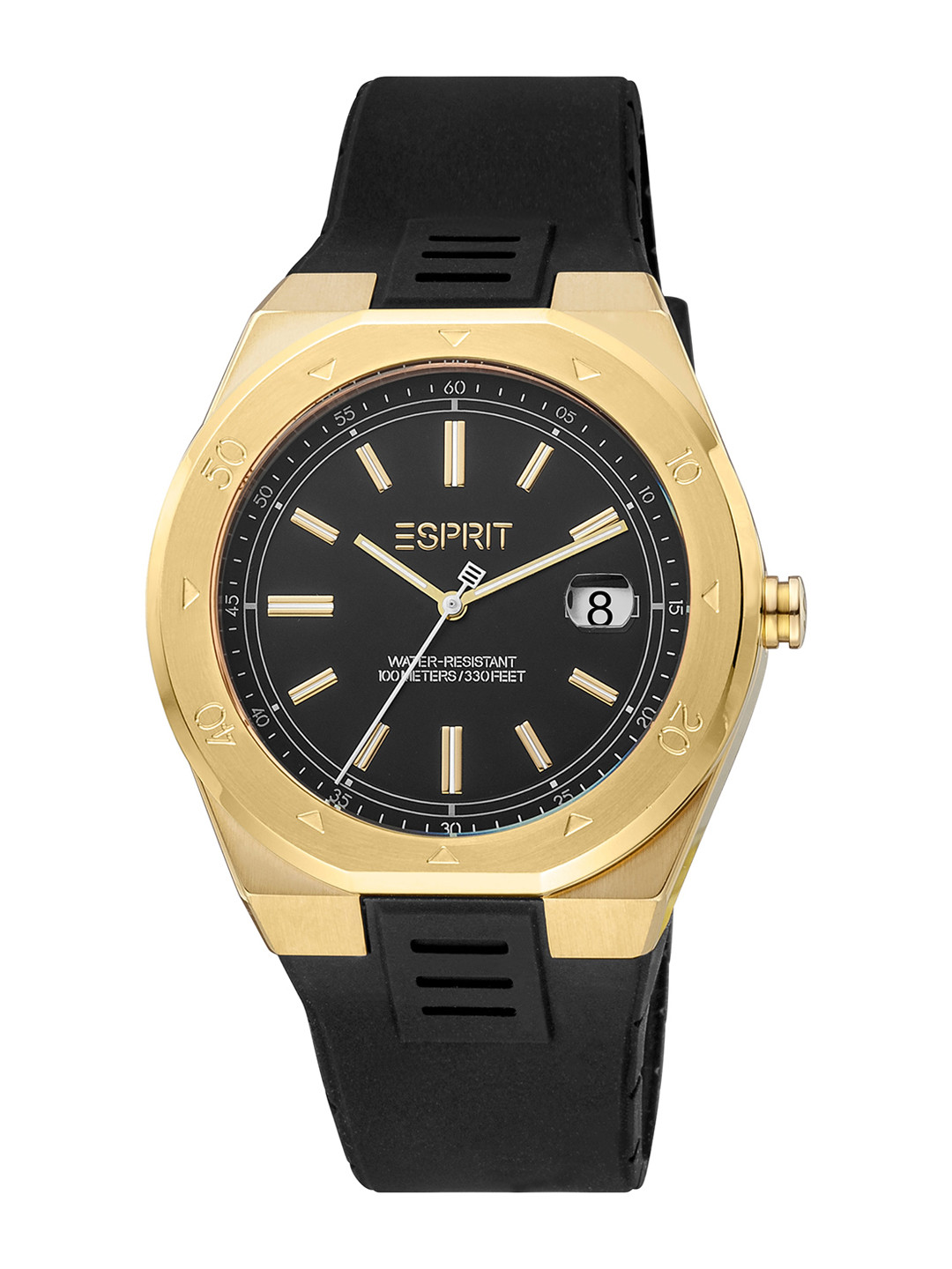 ESPRIT Men Silicon Straps Analogue Watch ES1G305P0095, Gold 
ESPRIT Men Silicon Straps Analogue Watch ES1G305P0095, Gold