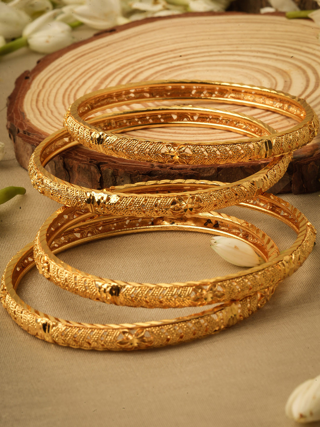 Mirraw Set of 4 Gold Plated Bangles
Mirraw Set of 4 Gold Plated Bangles