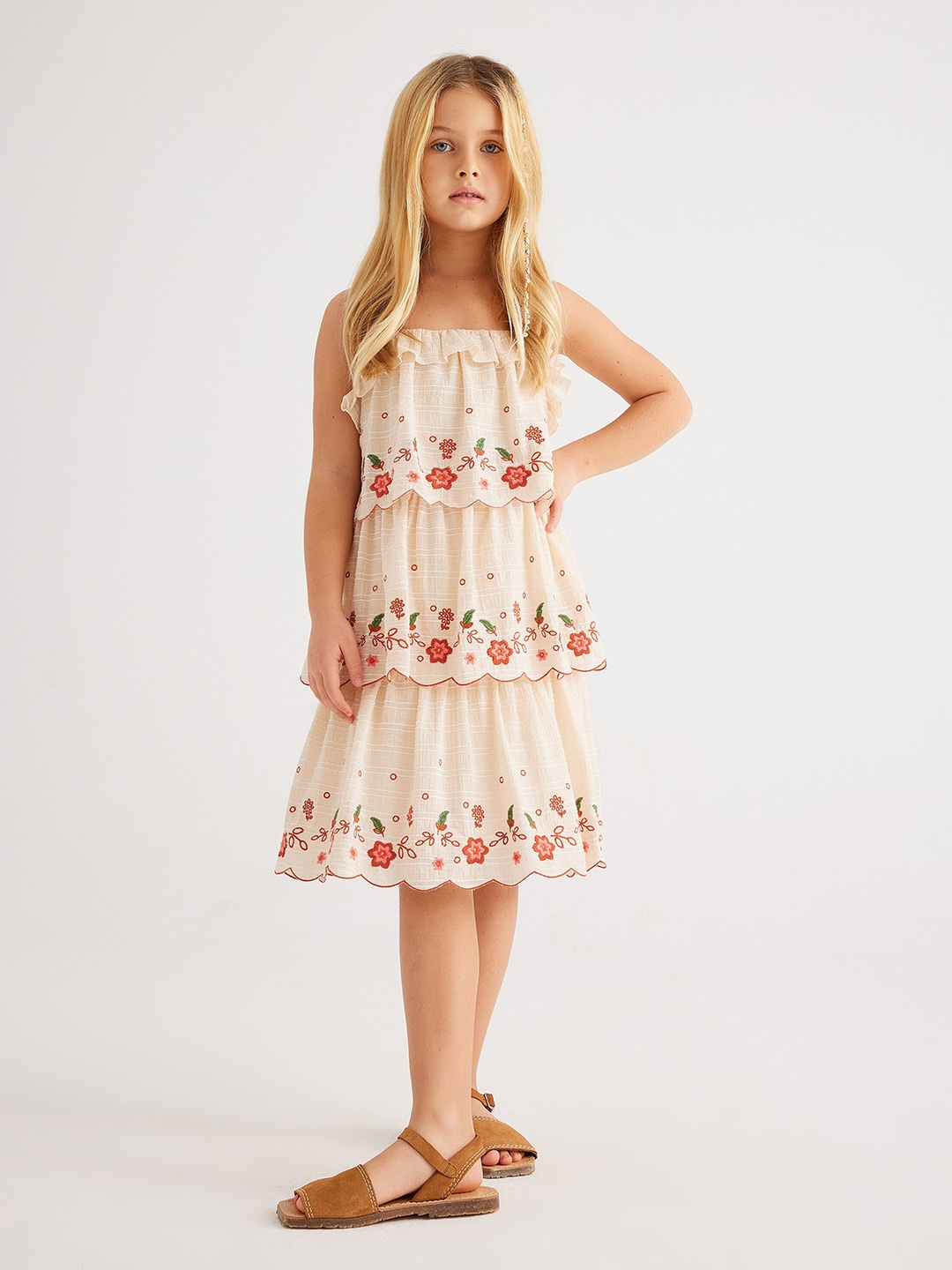 Koton Girls Floral Printed Shoulder Straps Sleeveless Layered Fit & Flare Midi Dress, Pink
Koton Girls Floral Printed Shoulder Straps Sleeveless Layered Fit & Flare Midi Dress, Pink