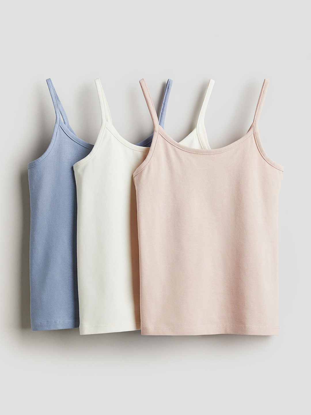 H&M Girls Pack Of 3 Strappy Tops, Pink