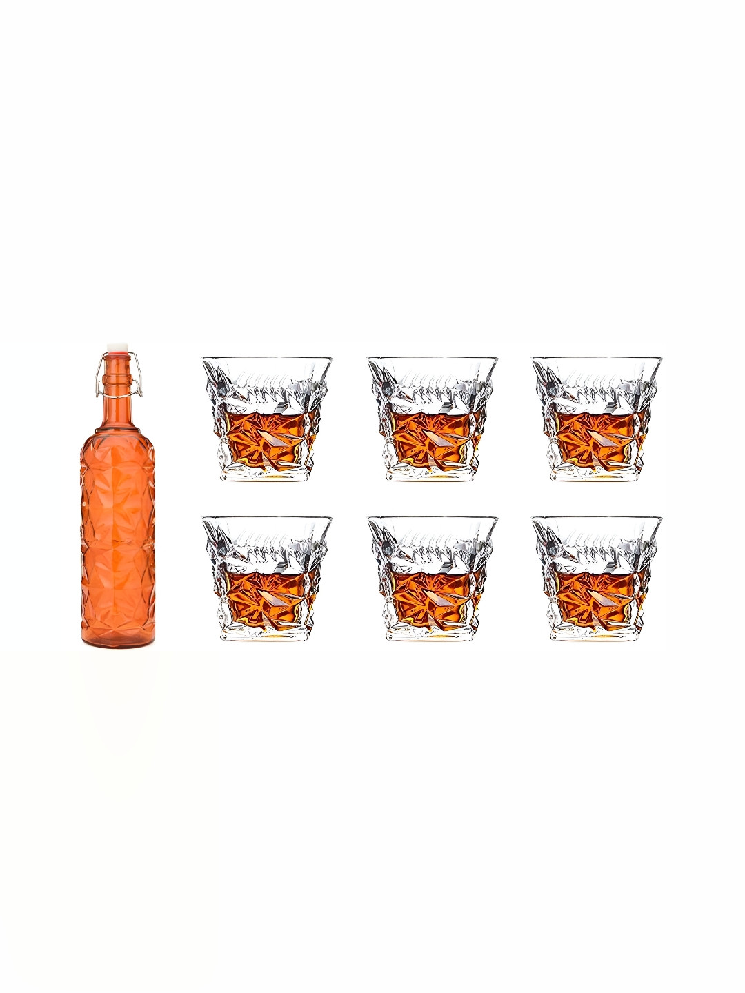 1ST TIME Orange Coloured & Transparent 7 Pieces Bottle & Glasses
1ST TIME Orange Coloured & Transparent 7 Pieces Bottle & Glasses