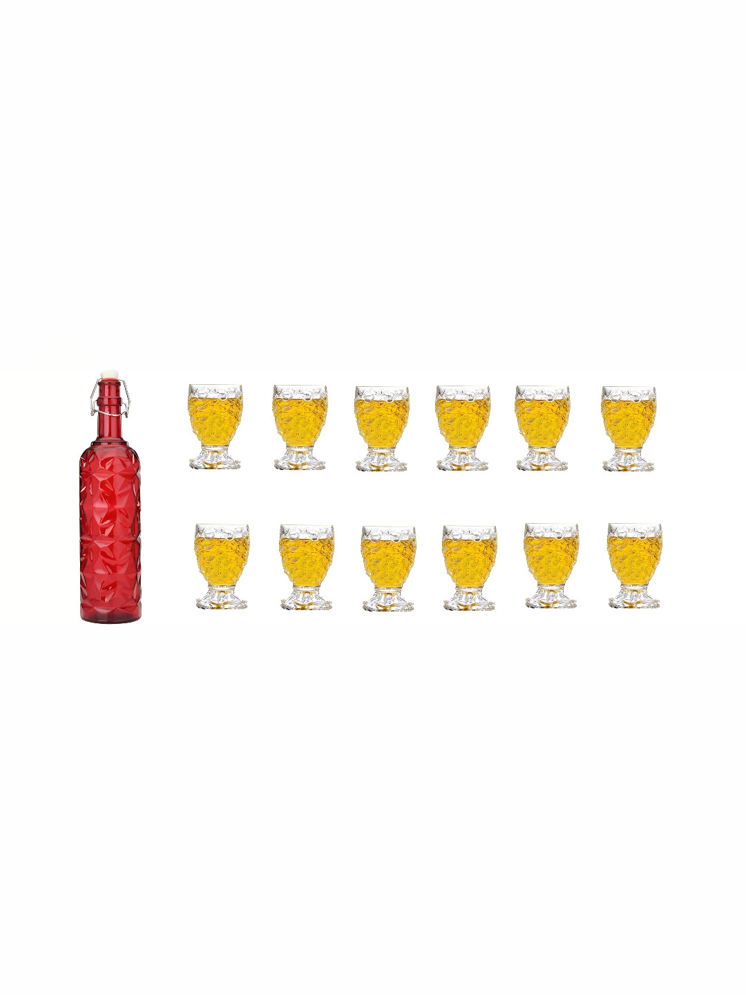 1ST TIME Red & Transparent 13 Pieces Bottle & Glasses Set
1ST TIME Red & Transparent 13 Pieces Bottle & Glasses Set