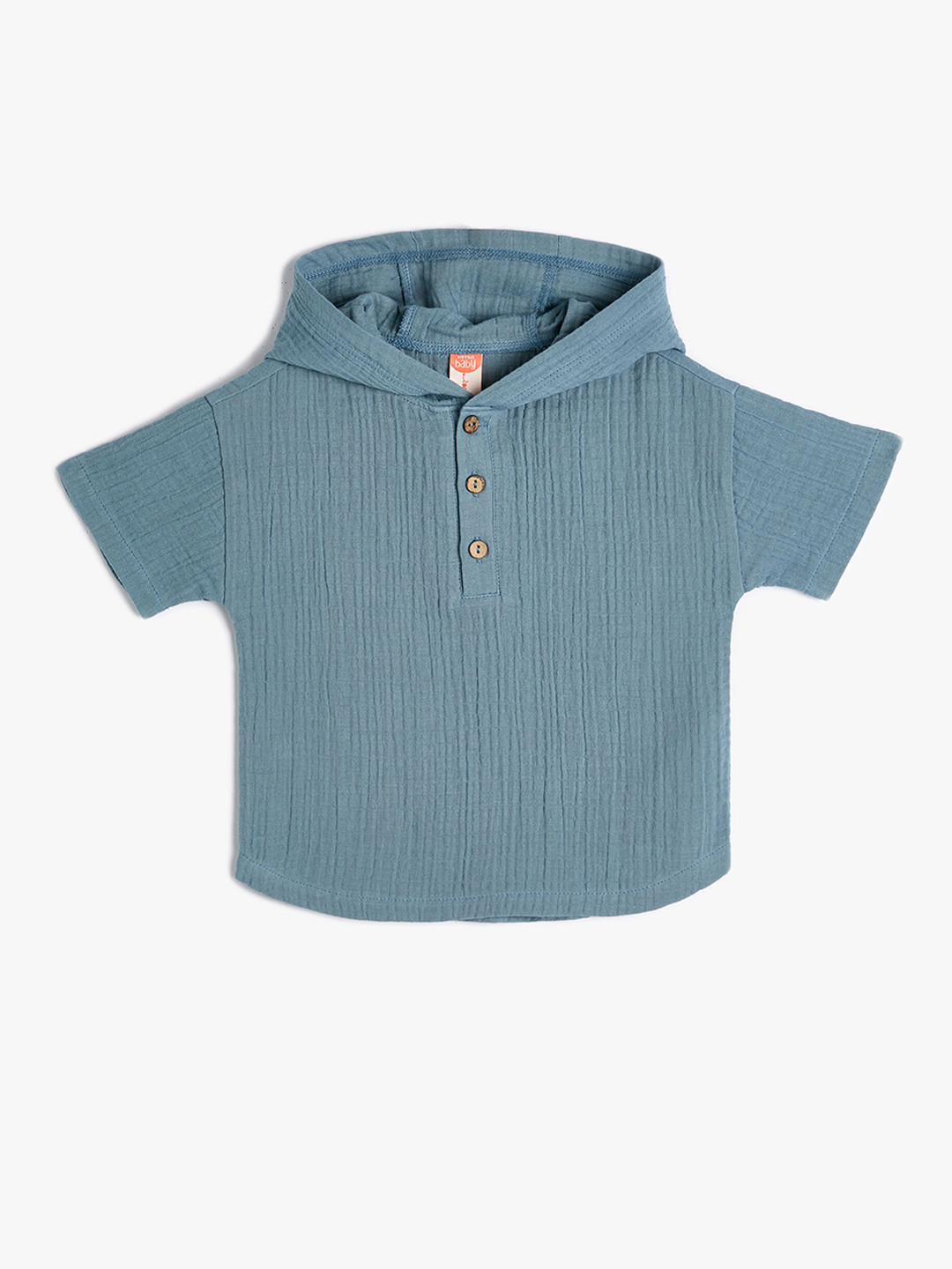 Koton Boys Striped Hood Short Sleeves Cotton Casual Shirt, Blue
Koton Boys Striped Hood Short Sleeves Cotton Casual Shirt, Blue