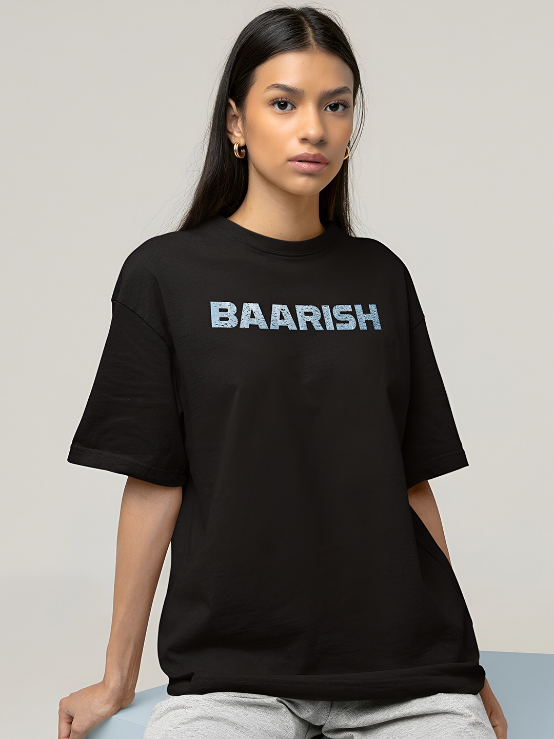 Beetein Lamhein Typography Drop-Shoulder Sleeves Bio Finish Oversized Pure Cotton T-shirt, Black
Beetein Lamhein Typography Drop-Shoulder Sleeves Bio Finish Oversized Pure Cotton T-shirt, Black