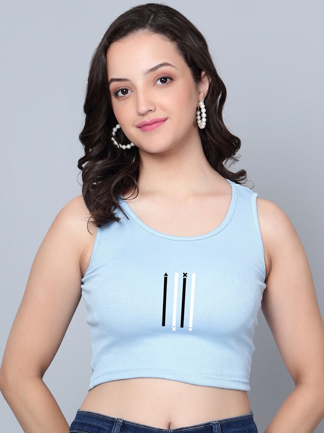 Fashion And Youth Cotton Round Neck Sleeveless Crop Fitted Casual Top, Turquoise blue
Fashion And Youth Cotton Round Neck Sleeveless Crop Fitted Casual Top, Turquoise blue