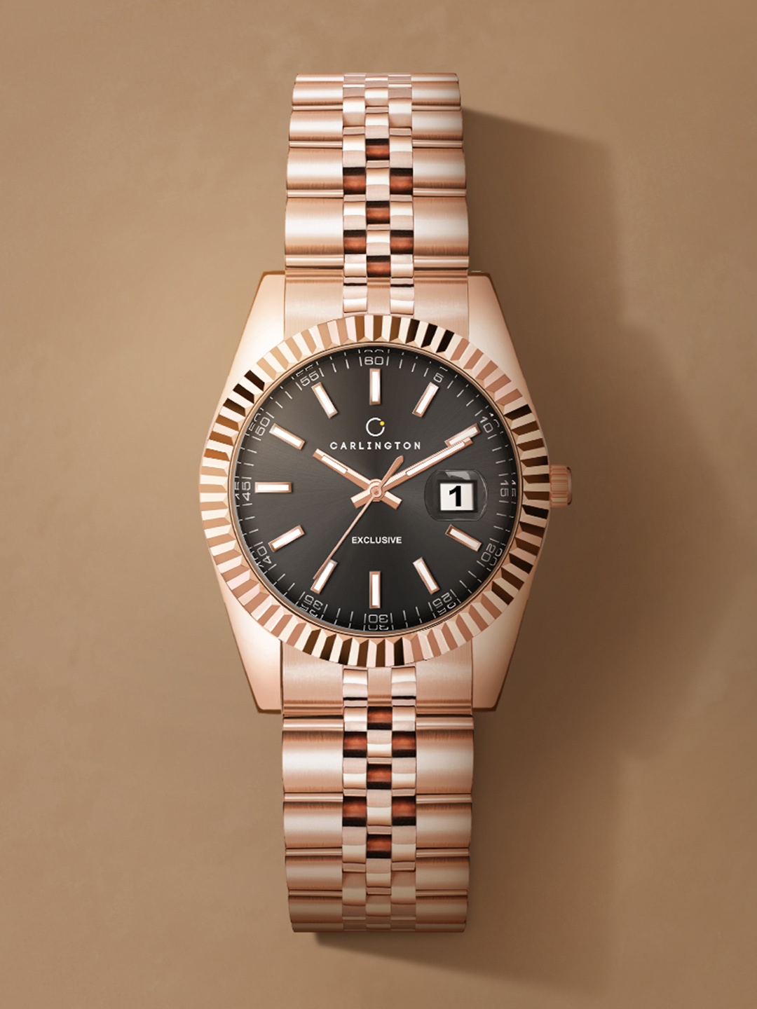CARLINGTON Women Bracelet Style Straps Analogue Watch Exclusive 8811 Rose Black Ladies, Rose gold
CARLINGTON Women Bracelet Style Straps Analogue Watch Exclusive 8811 Rose Black Ladies, Rose gold