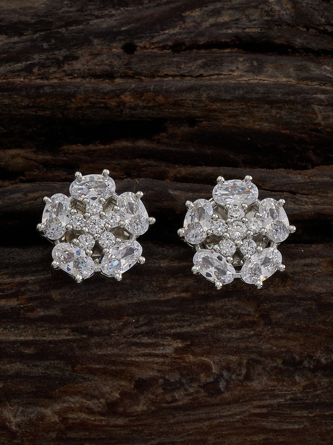 Kushal's Fashion Jewellery Rhodium-Plated Cubic Zirconia Studded Studs Earrings, White
Kushal's Fashion Jewellery Rhodium-Plated Cubic Zirconia Studded Studs Earrings, White