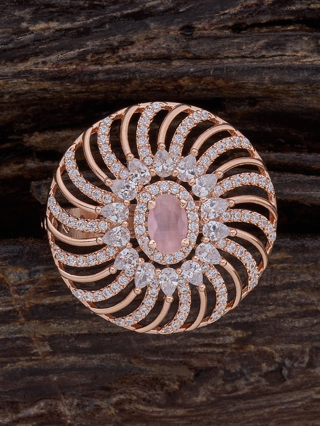 Kushal's Fashion Jewellery Rose Gold Plated Cubic Zirconia Studded Adjustable Finger Ring
Kushal's Fashion Jewellery Rose Gold Plated Cubic Zirconia Studded Adjustable Finger Ring
