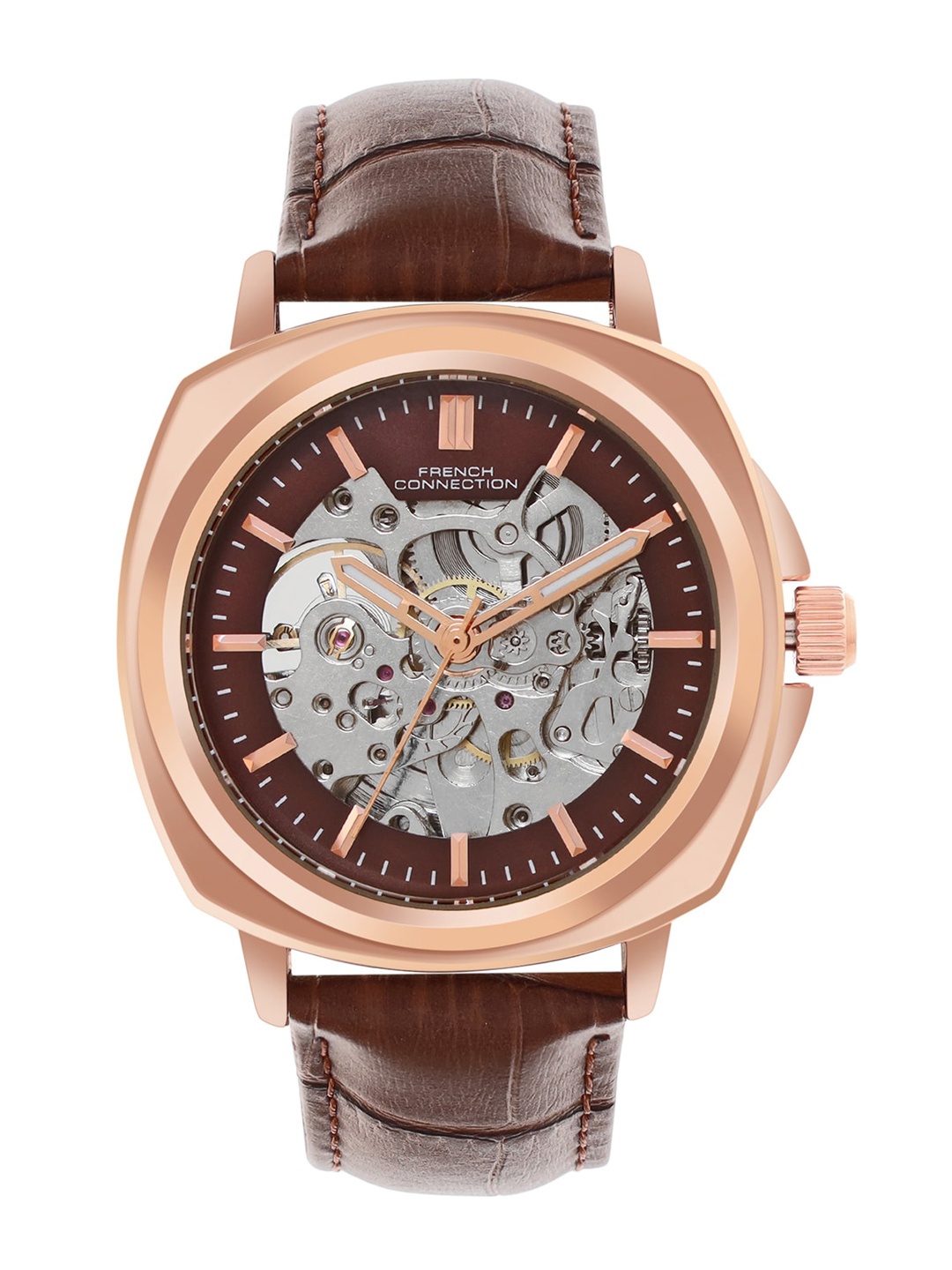 French Connection Men Skeleton Dial & Leather Straps Analogue Automatic Watch FCA07BR, Brown
French Connection Men Skeleton Dial & Leather Straps Analogue Automatic Watch FCA07BR, Brown