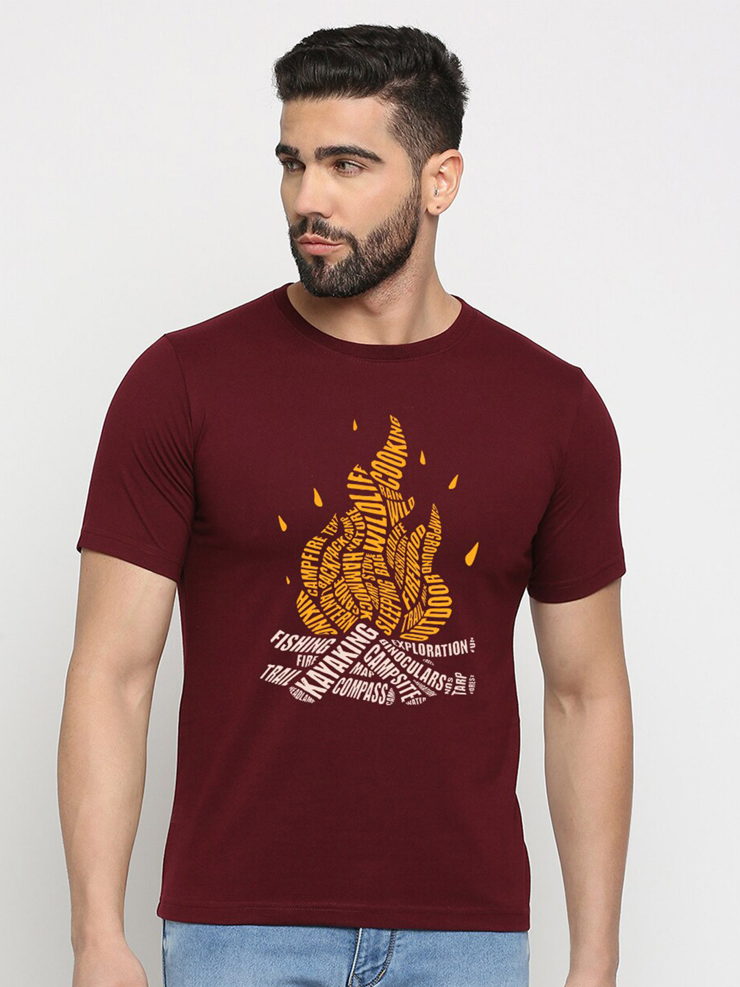 MOD ECRU Unisex Round Neck Short Sleeves Typography Printed Regular Fit Cotton T-shirt, Maroon
MOD ECRU Unisex Round Neck Short Sleeves Typography Printed Regular Fit Cotton T-shirt, Maroon