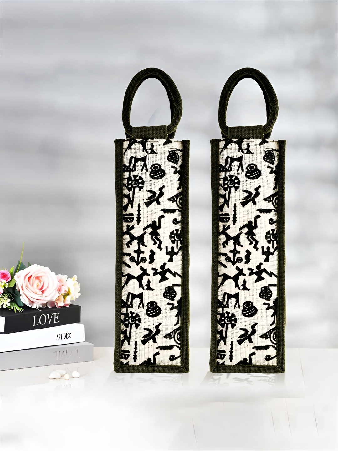Kuber Industries White & Green 2 Pieces Warli Printed Water Bottle Carry Bag With Handle
Kuber Industries White & Green 2 Pieces Warli Printed Water Bottle Carry Bag With Handle