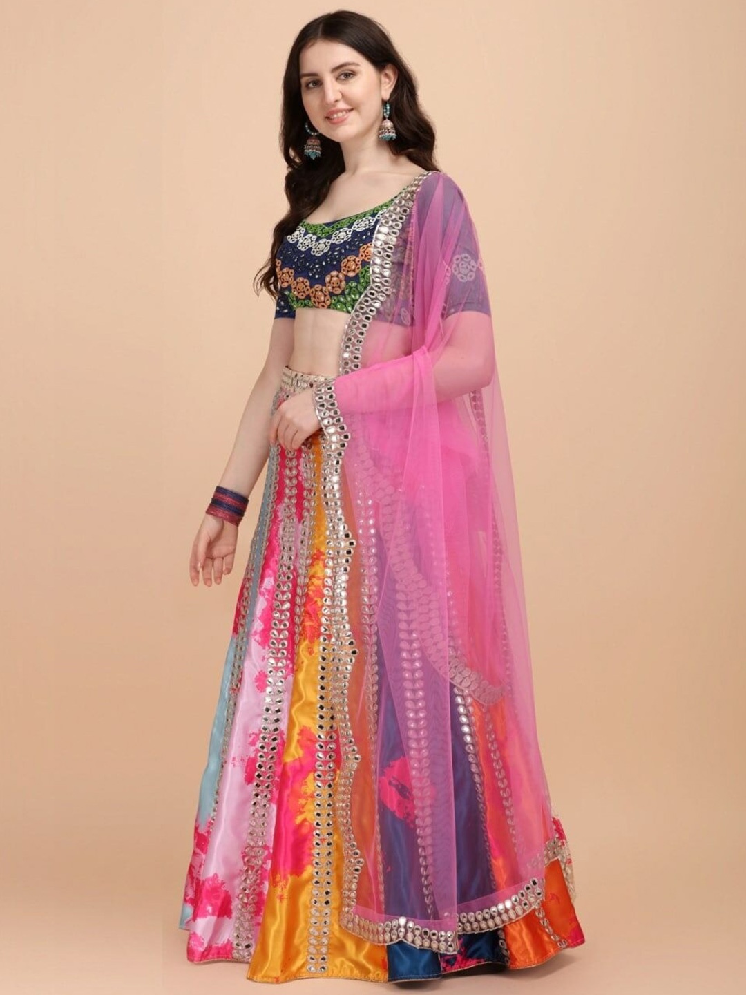 Rujave Embellished Thread Work Semi-Stitched Lehenga & Unstitched Blouse With Dupatta, Pink
Rujave Embellished Thread Work Semi-Stitched Lehenga & Unstitched Blouse With Dupatta, Pink