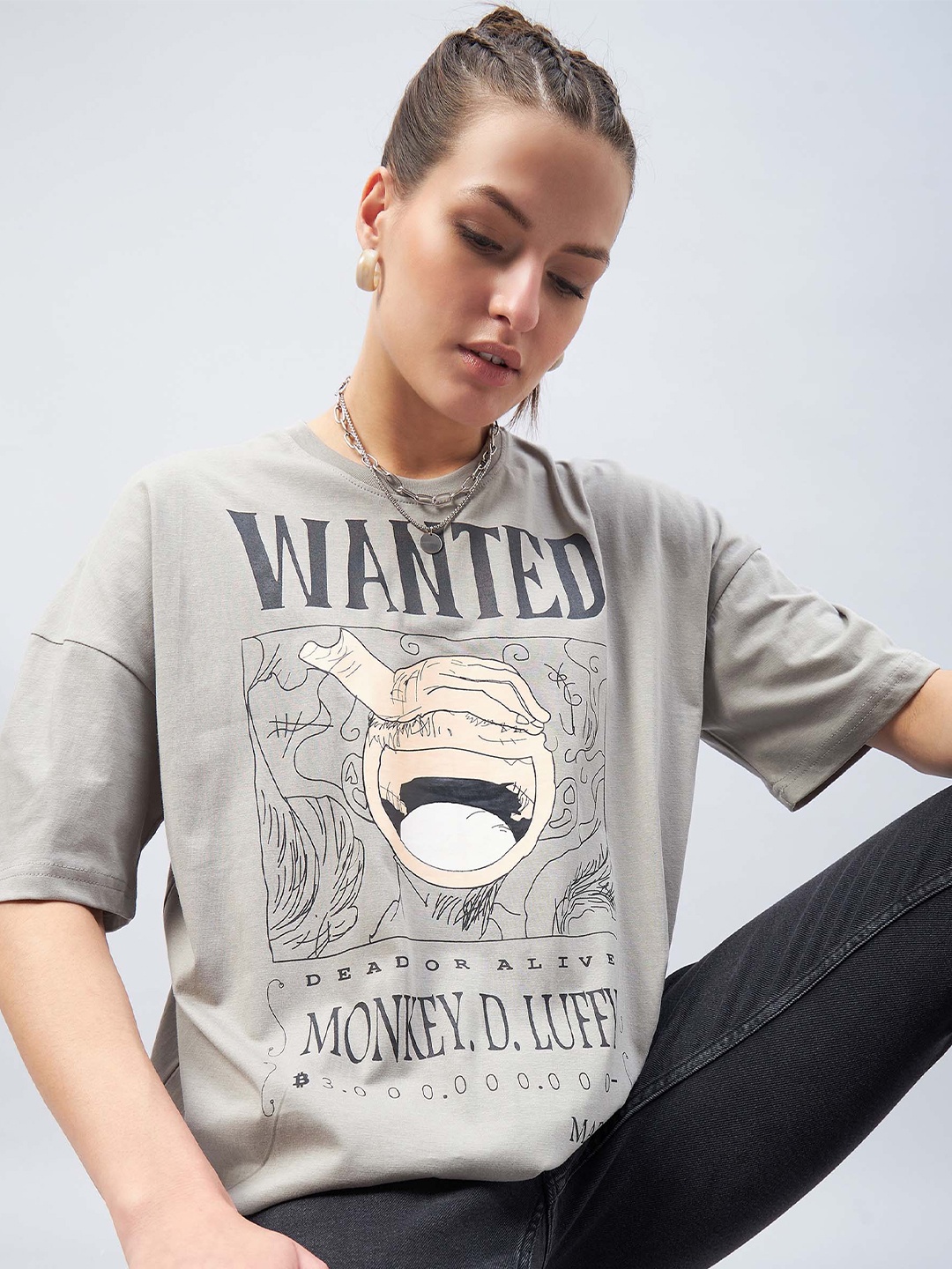 GESPO Typography Printed Drop-Shoulder Sleeves Pure Cotton Casual Oversized T-shirt, Grey
GESPO Typography Printed Drop-Shoulder Sleeves Pure Cotton Casual Oversized T-shirt, Grey