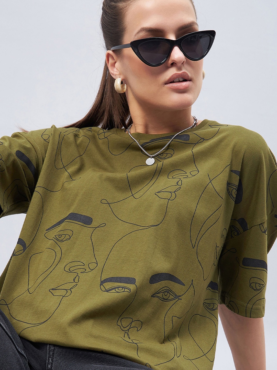 GESPO Graphic Printed Drop-Shoulder Sleeves Pure Cotton Casual Oversized T-shirt, Olive
GESPO Graphic Printed Drop-Shoulder Sleeves Pure Cotton Casual Oversized T-shirt, Olive