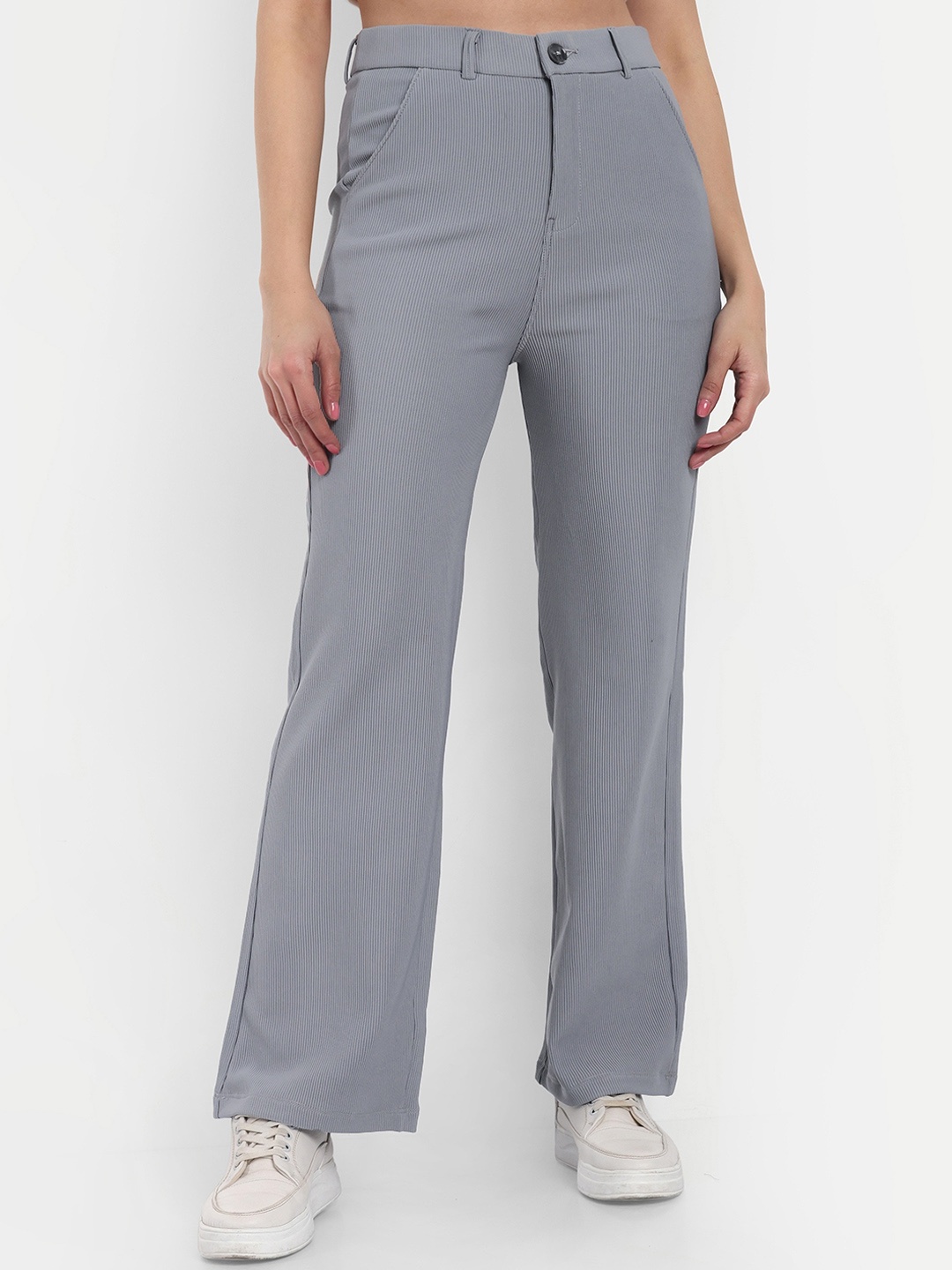 Next One Women Smart Straight Fit High-Rise Easy Wash Corduroy Trousers, Grey
Next One Women Smart Straight Fit High-Rise Easy Wash Corduroy Trousers, Grey