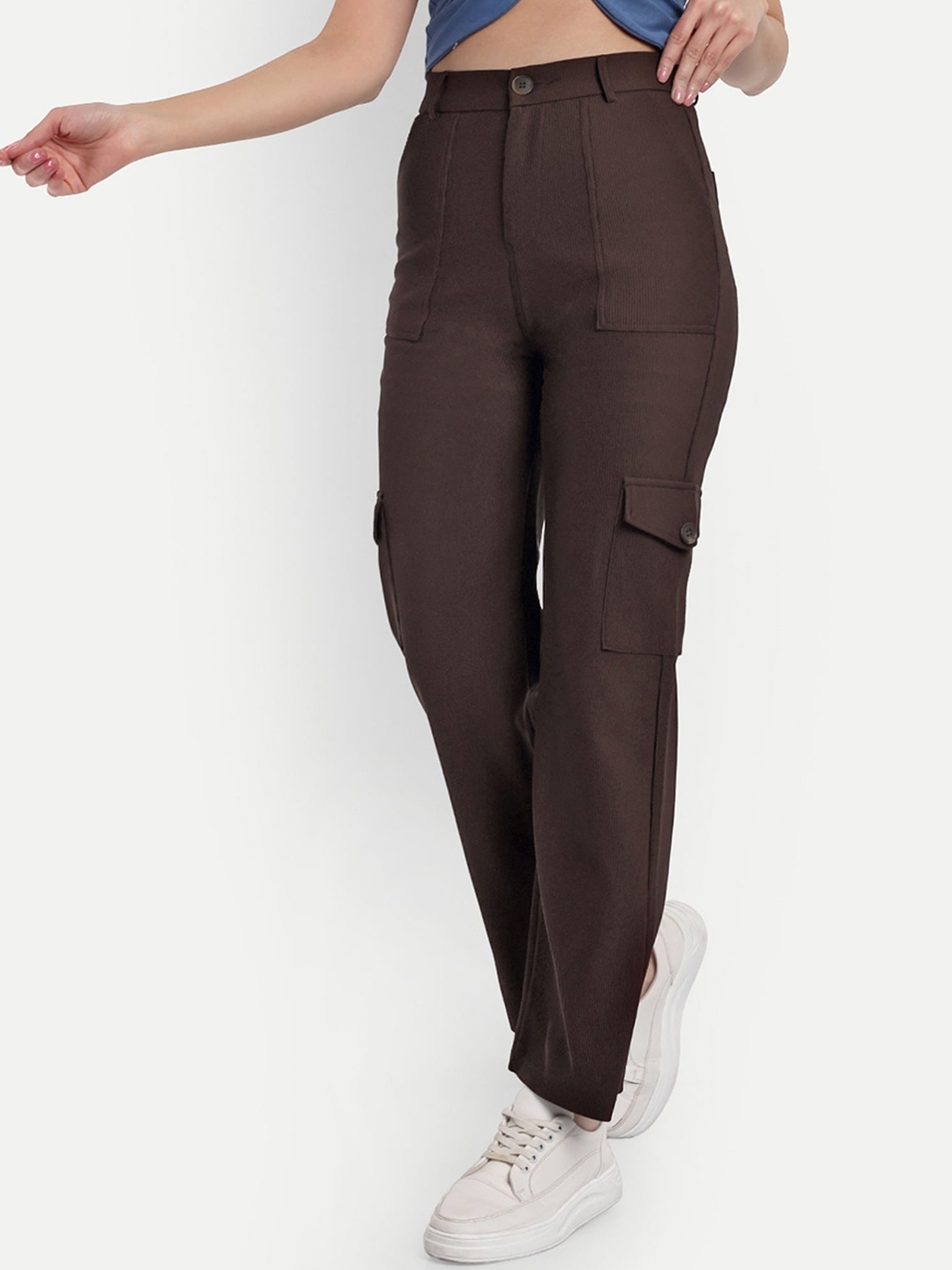 Next One Women Smart Straight Fit High-Rise Easy Wash Corduroy Corduroy Cargo Trousers, Brown
Next One Women Smart Straight Fit High-Rise Easy Wash Corduroy Corduroy Cargo Trousers, Brown