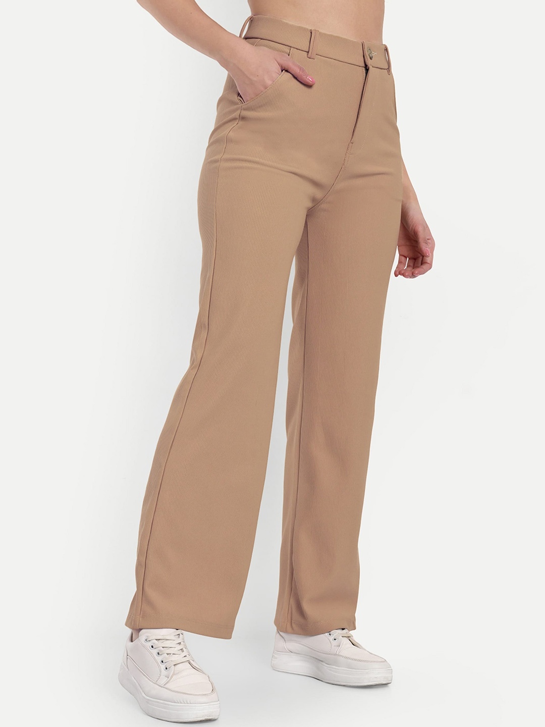 Next One Women Smart Straight Fit High-Rise Easy Wash Stretchable Corduroy Trousers, Beige
Next One Women Smart Straight Fit High-Rise Easy Wash Stretchable Corduroy Trousers, Beige