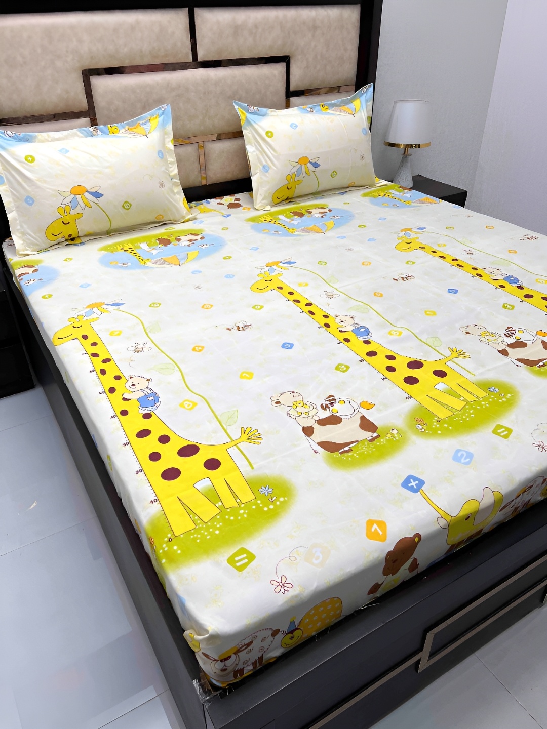 Pure Decor Beige Cartoon Characters Cotton 300 TC Queen Bedsheet with 2 Pillow Covers
Pure Decor Beige Cartoon Characters Cotton 300 TC Queen Bedsheet with 2 Pillow Covers