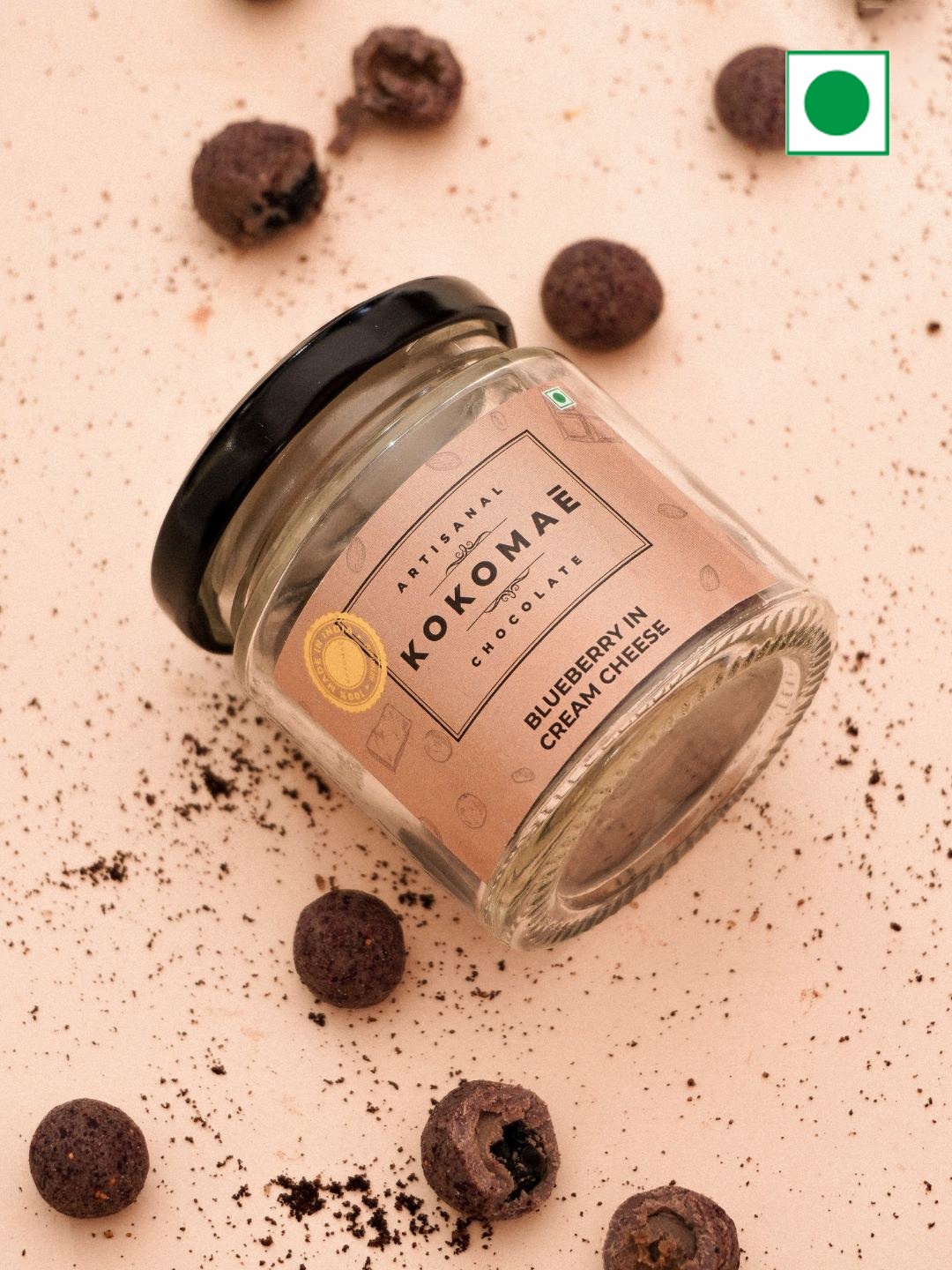 Kokomae Artisanal Chocolate 2Pcs Blueberry Coated with Cream Cheese In Finest Couverture, Brown
Kokomae Artisanal Chocolate 2Pcs Blueberry Coated with Cream Cheese In Finest Couverture, Brown