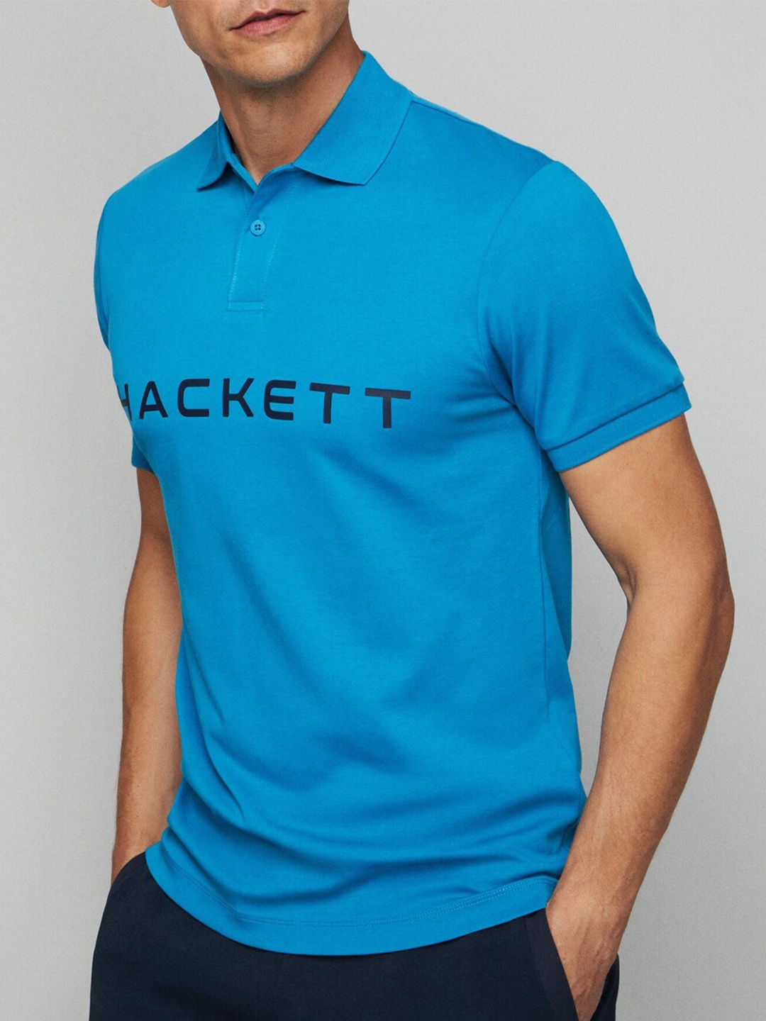 HACKETT LONDON Typography Printed Polo Collar Short Sleeves Cotton Casual T-shirt, Blue
HACKETT LONDON Typography Printed Polo Collar Short Sleeves Cotton Casual T-shirt, Blue