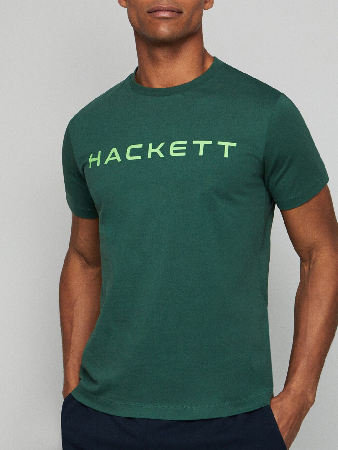 HACKETT LONDON Typography Printed Round Neck Short Sleeves Cotton Casual T-shirt, Green 
HACKETT LONDON Typography Printed Round Neck Short Sleeves Cotton Casual T-shirt, Green