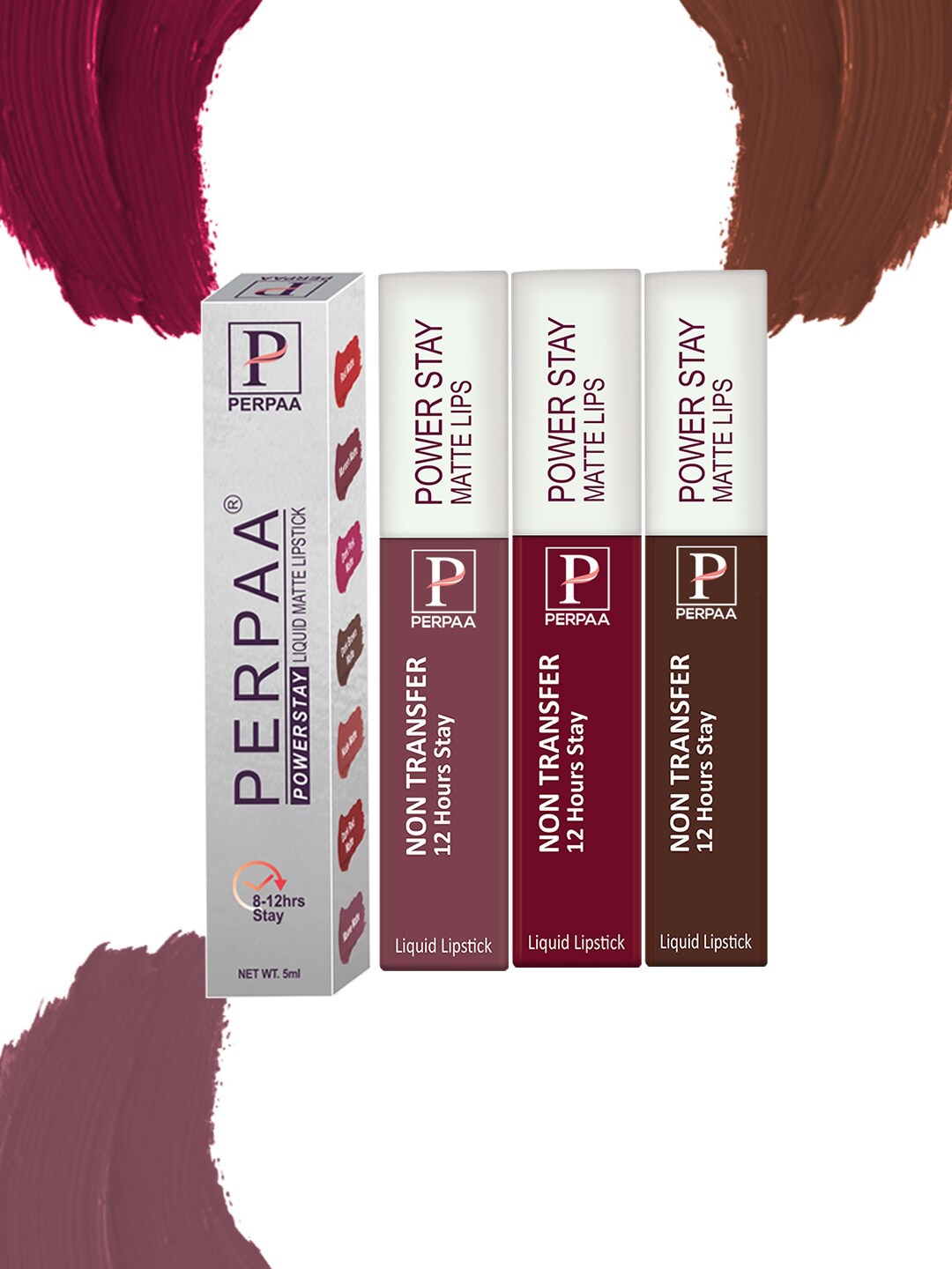 PERPAA Set Of 3 Power Stay Long Lasting Liquid Matte Lipstick- 5ml Each-16-09-23, Multi
PERPAA Set Of 3 Power Stay Long Lasting Liquid Matte Lipstick- 5ml Each-16-09-23, Multi