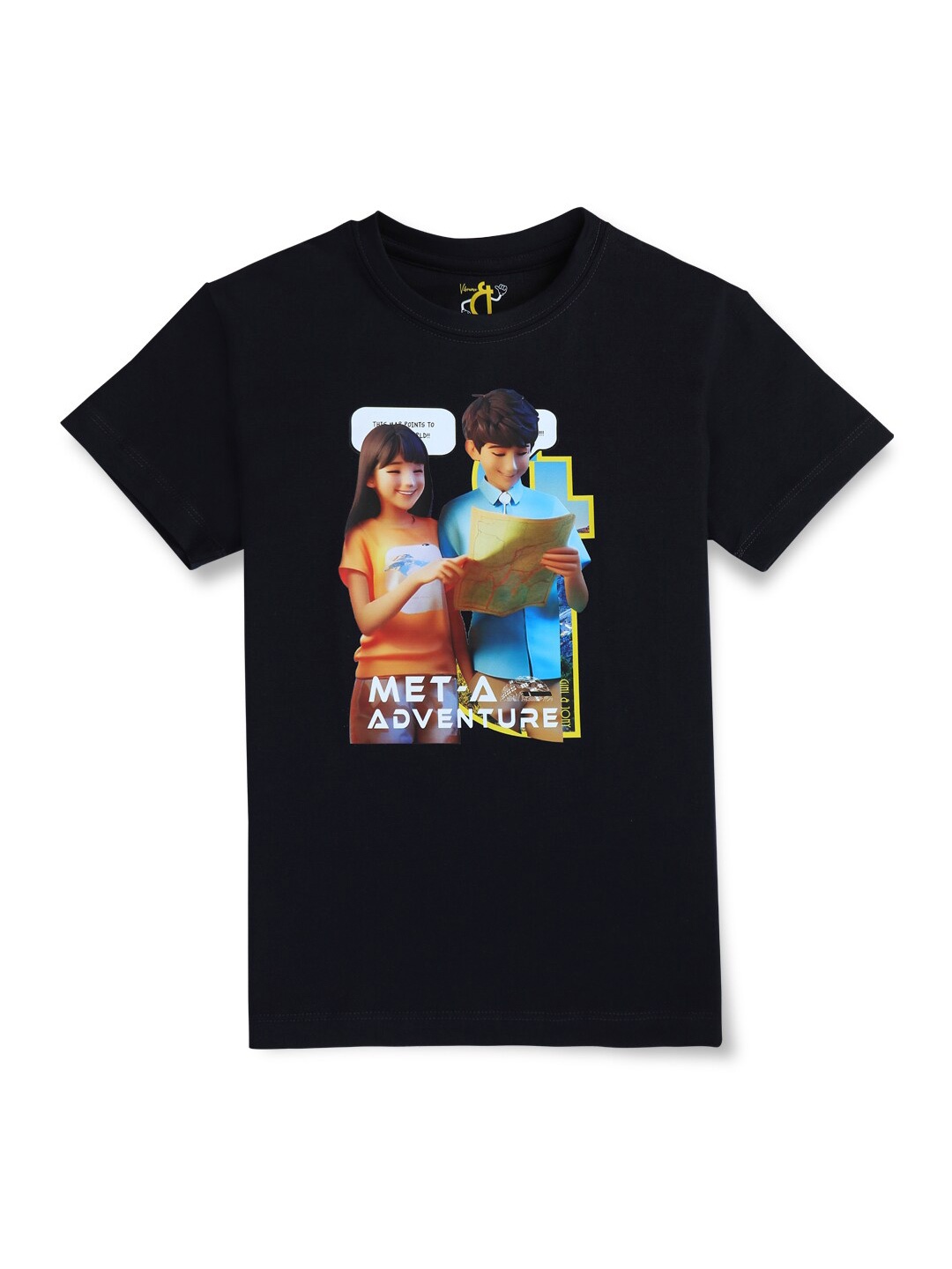 Gini and Jony Boys Round Neck Short Sleeves Graphic Printed Cotton Regular Fit T-shirt, Navy blue
Gini and Jony Boys Round Neck Short Sleeves Graphic Printed Cotton Regular Fit T-shirt, Navy blue