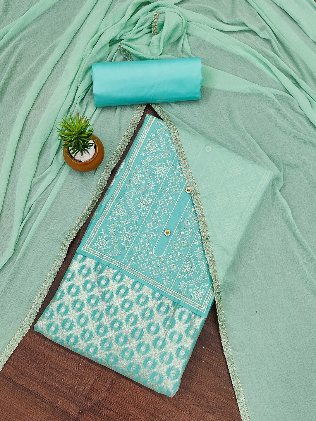 SHADOW & SAINING Ethnic Motifs Woven Design Zari Unstitched Dress Material, Sea green
SHADOW & SAINING Ethnic Motifs Woven Design Zari Unstitched Dress Material, Sea green
