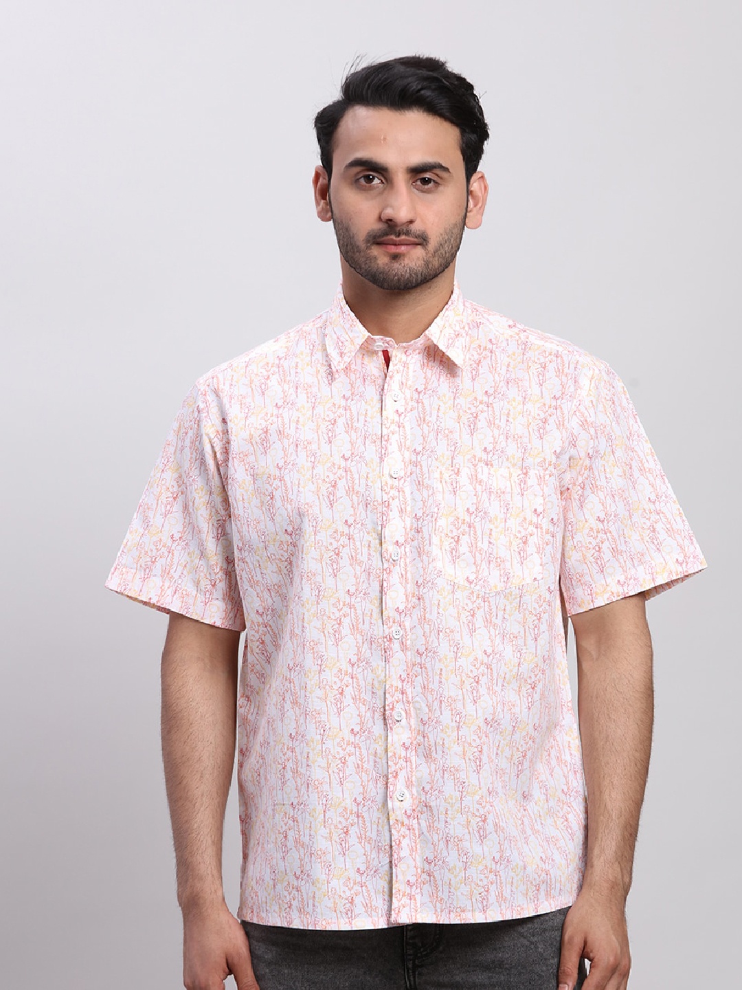 ColorPlus Floral Printed Cotton Spread Collar Short Sleeves Opaque Casual Shirt, Yellow
ColorPlus Floral Printed Cotton Spread Collar Short Sleeves Opaque Casual Shirt, Yellow