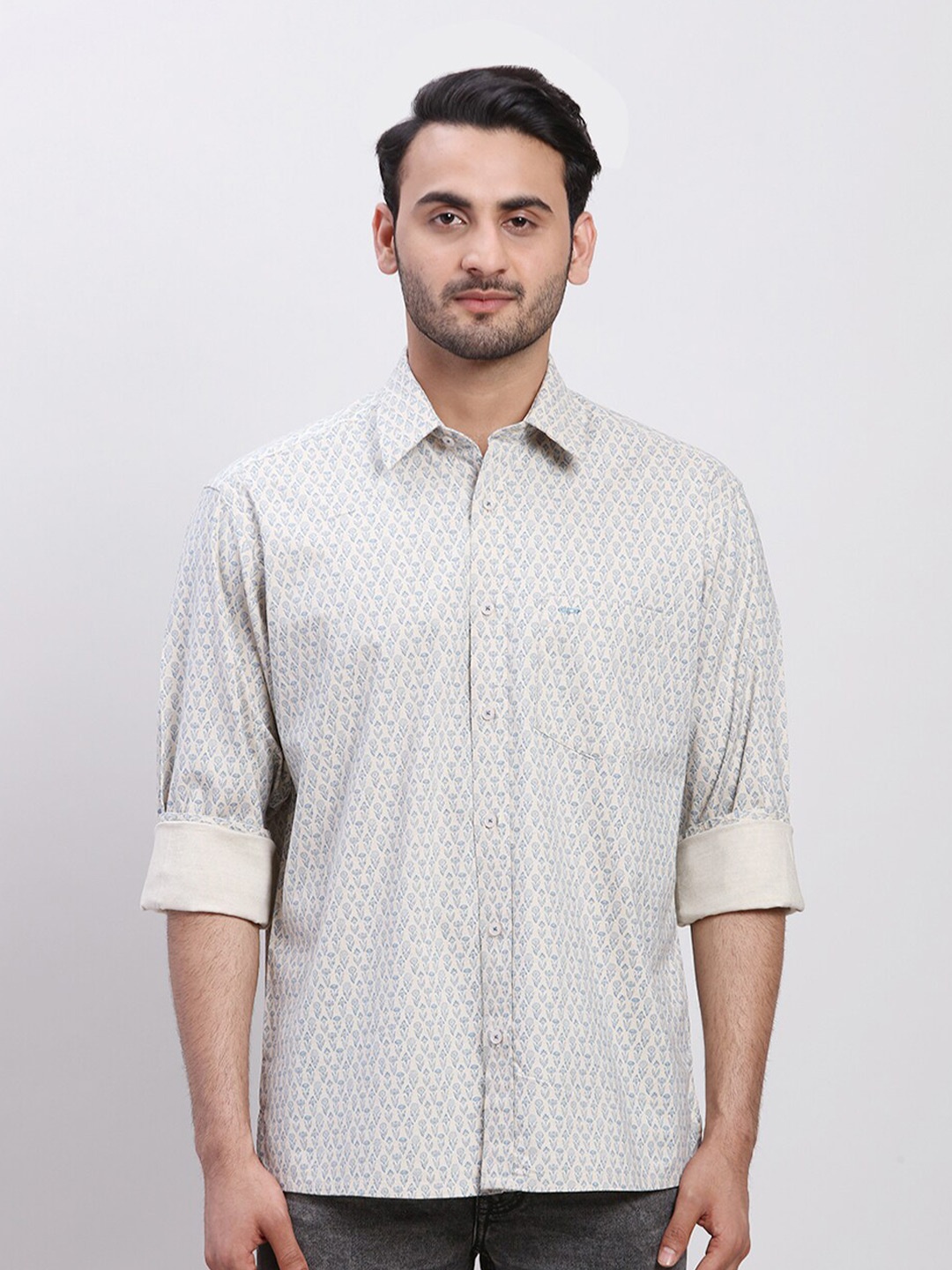 ColorPlus Floral Printed Cotton Spread Collar Long Sleeves Opaque Casual Shirt, Blue
ColorPlus Floral Printed Cotton Spread Collar Long Sleeves Opaque Casual Shirt, Blue