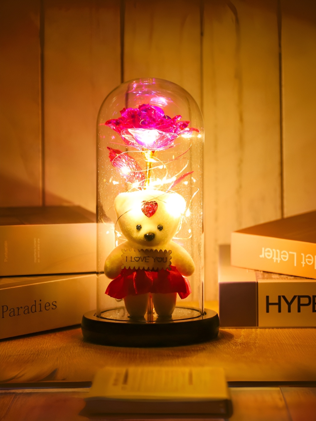 Gleevers Pink & Yellow Rose With Teddy Bear & LED Light In A Borosilicate Glass Dome
Gleevers Pink & Yellow Rose With Teddy Bear & LED Light In A Borosilicate Glass Dome