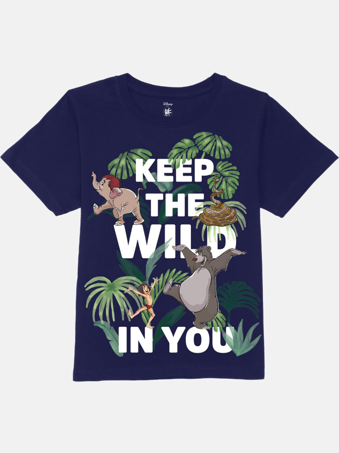 YK Disney Boys Round Neck Typography The Jungle Book Printed Tropical Cotton T-shirt, Blue
YK Disney Boys Round Neck Typography The Jungle Book Printed Tropical Cotton T-shirt, Blue