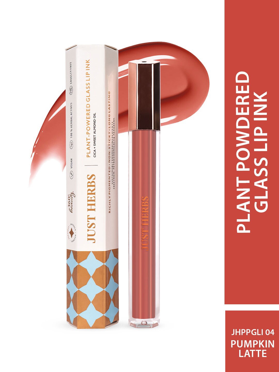 Just Herbs Plant Powdered Glass Lip Ink With Sweet Almond Oil - 2ml - Pumpkin Latte 04, Na
Just Herbs Plant Powdered Glass Lip Ink With Sweet Almond Oil - 2ml - Pumpkin Latte 04, Na