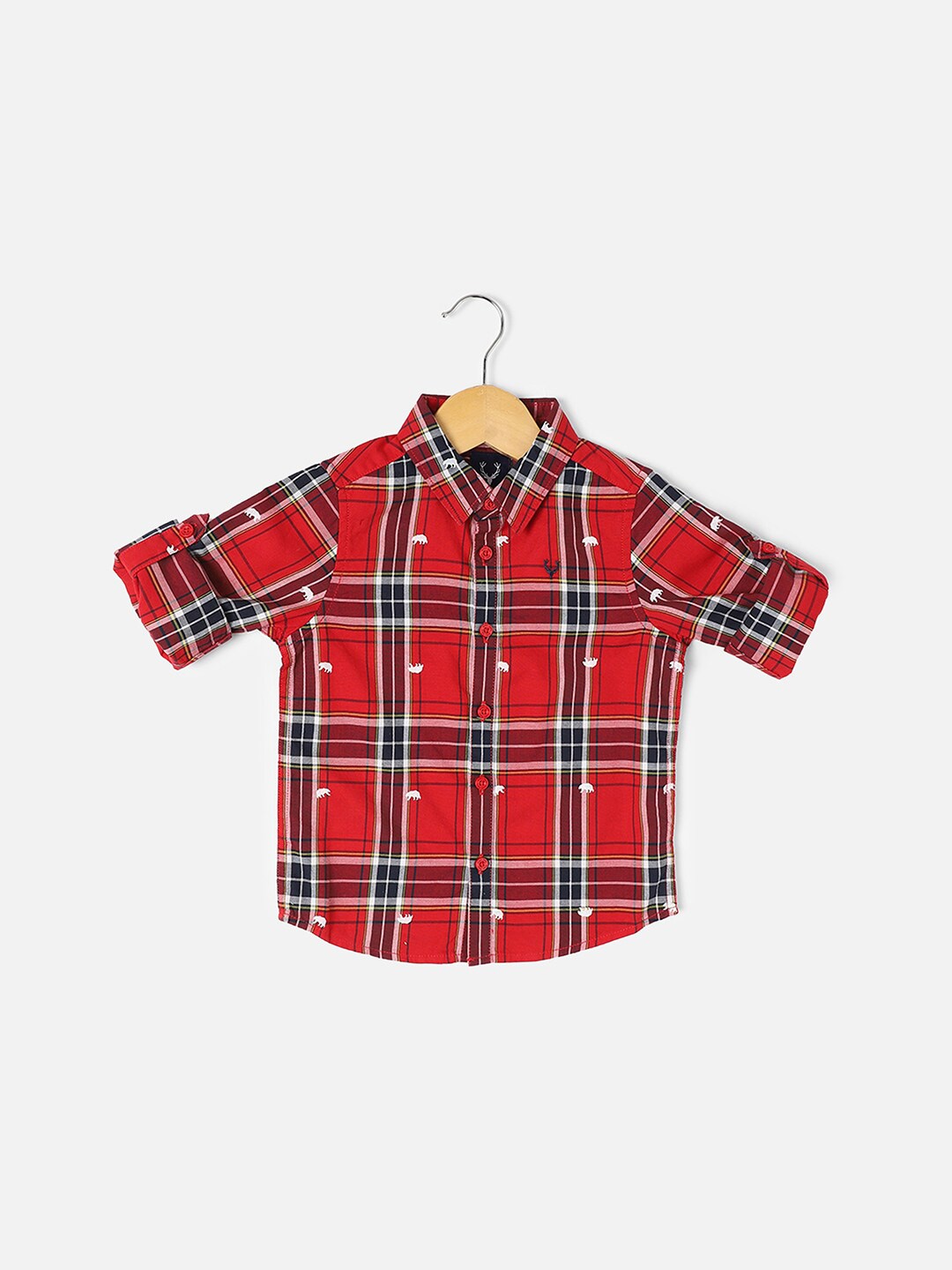 Allen Solly Junior Boys Slim Fit Tartan Checked Roll-Up Sleeves Cotton Casual Shirt, Red
Allen Solly Junior Boys Slim Fit Tartan Checked Roll-Up Sleeves Cotton Casual Shirt, Red