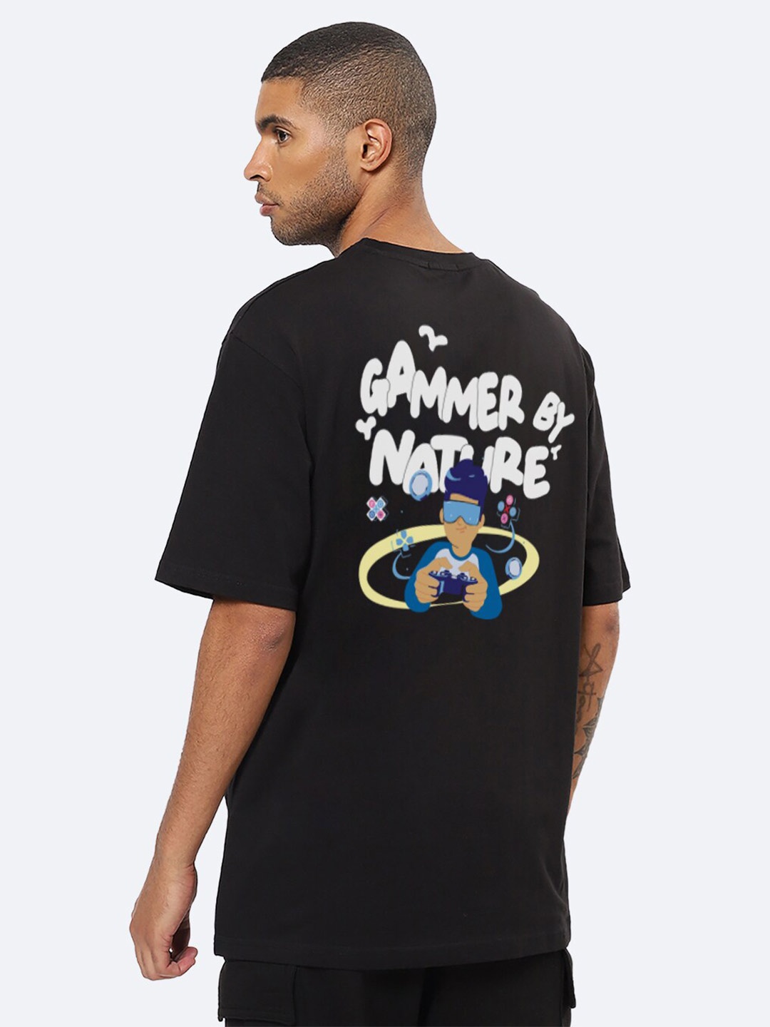 Mad Over Print Typography Printed Cotton Round Neck Applique Oversized Casual T-shirt, Black
Mad Over Print Typography Printed Cotton Round Neck Applique Oversized Casual T-shirt, Black