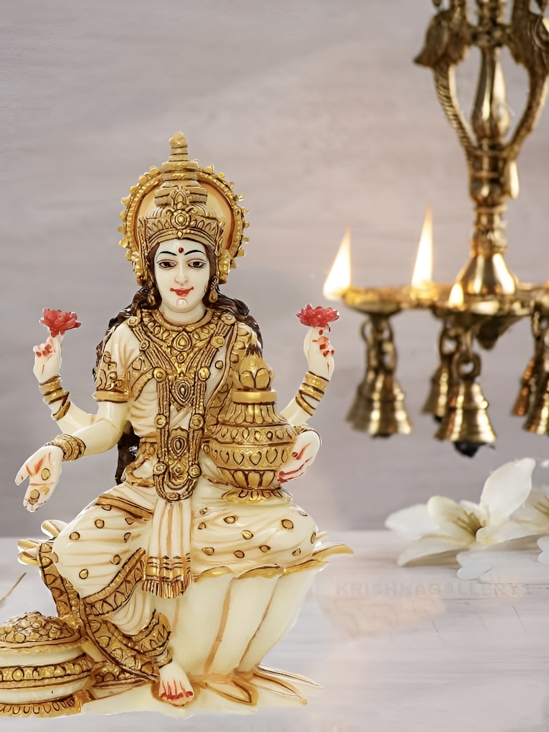 krishnagallery1Cream & Gold-Toned Tiny Laxmi Mata Religious Marble Showpiece, Cream
krishnagallery1Cream & Gold-Toned Tiny Laxmi Mata Religious Marble Showpiece, Cream
