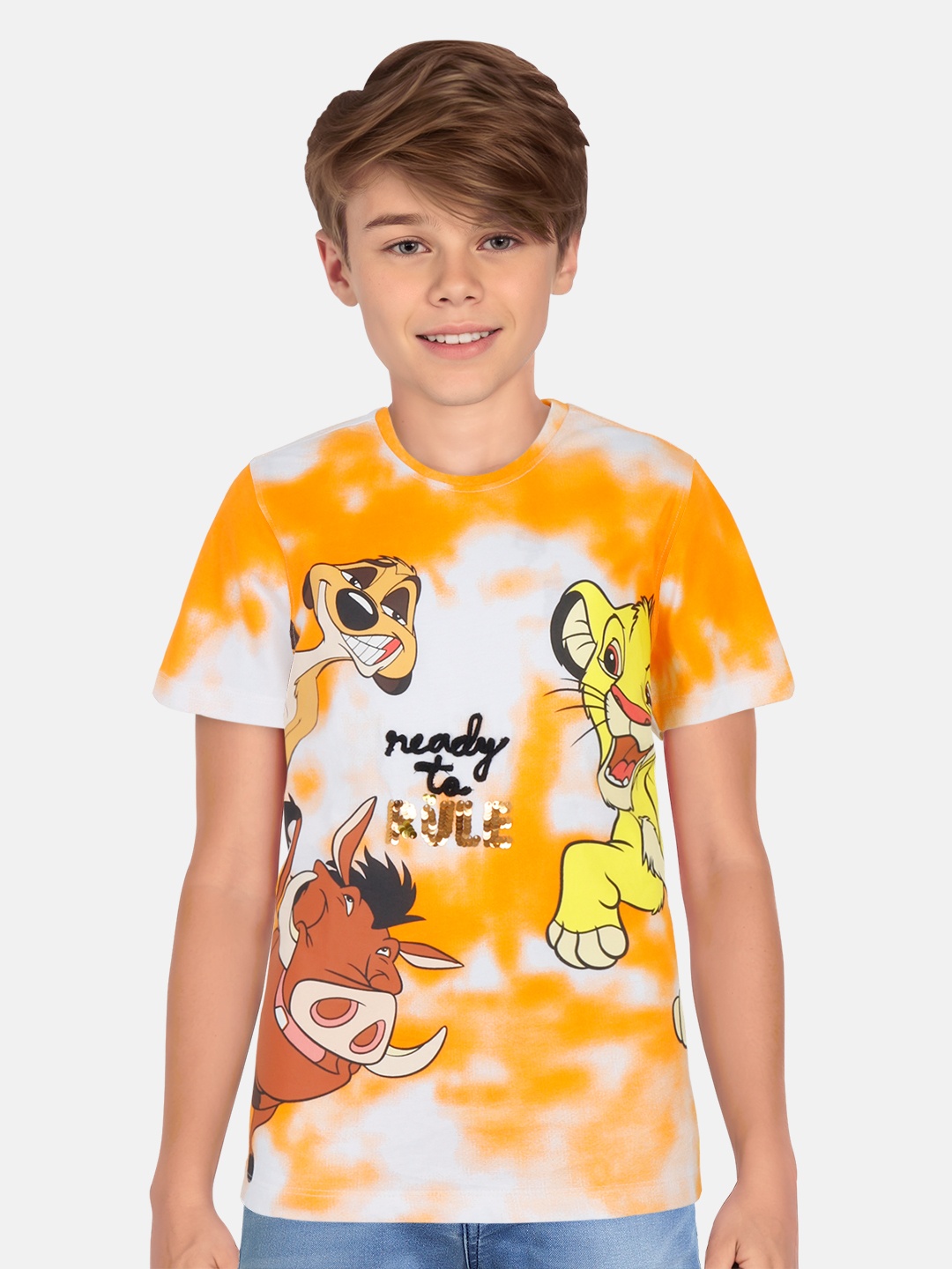 Allen Solly Junior Boys Graphic Printed Round Neck Short Sleeves Cotton T-shirt, Orange
Allen Solly Junior Boys Graphic Printed Round Neck Short Sleeves Cotton T-shirt, Orange