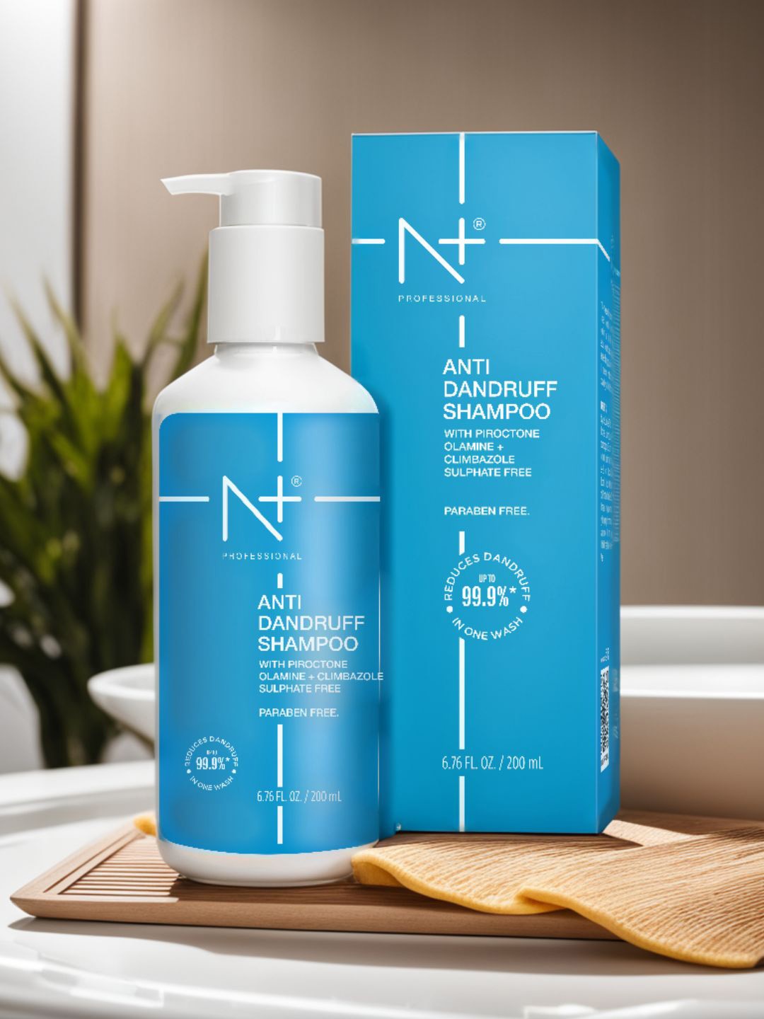 N Plus Professional Anti Dandruff Shampoo With Piroctone Olzamine + Climbazole-200ml, Blue
N Plus Professional Anti Dandruff Shampoo With Piroctone Olzamine + Climbazole-200ml, Blue