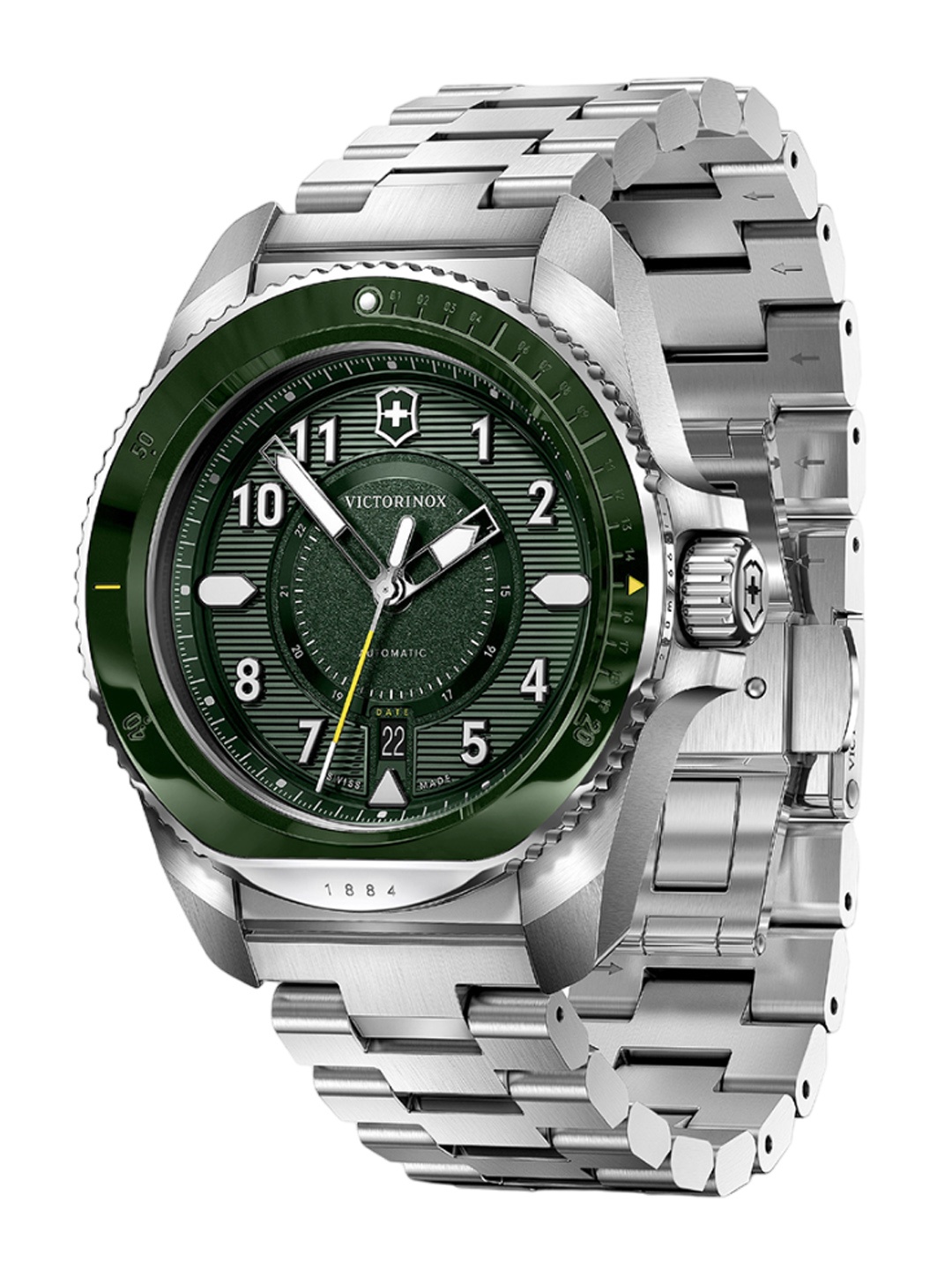 Victorinox Journey 1884 Men Stainless Steel Bracelet Style Straps Analogue Watch 242015, Green
Victorinox Journey 1884 Men Stainless Steel Bracelet Style Straps Analogue Watch 242015, Green