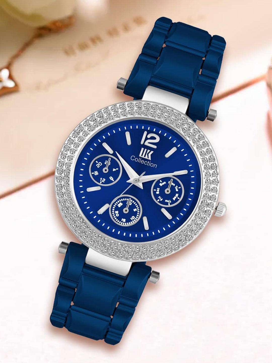 IIK COLLECTION Women Round Dial Stainless Steel Bracelet Chain Strap Analogue Watch, Blue
IIK COLLECTION Women Round Dial Stainless Steel Bracelet Chain Strap Analogue Watch, Blue