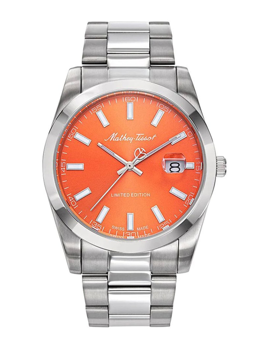 Mathey-Tissot Swiss Made Men Stainless Steel Bracelet Style Analogue Watch H451OR, Silver
Mathey-Tissot Swiss Made Men Stainless Steel Bracelet Style Analogue Watch H451OR, Silver