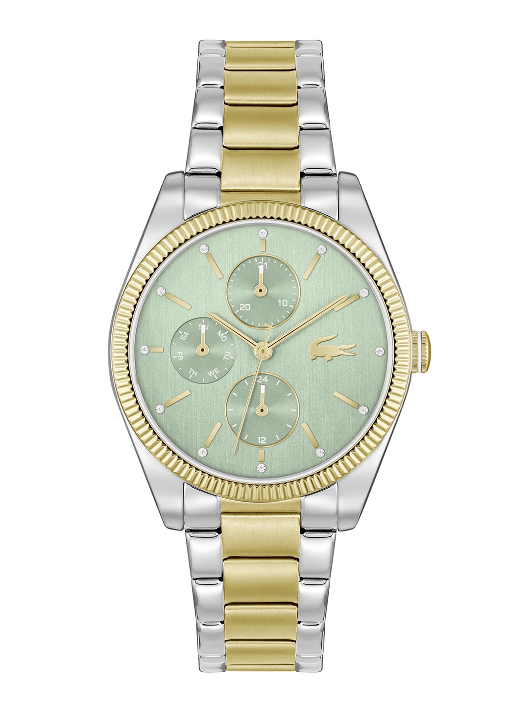 Lacoste Women Embellished Dial & Bracelet Style Straps Analogue Watch 2001364, Green
Lacoste Women Embellished Dial & Bracelet Style Straps Analogue Watch 2001364, Green