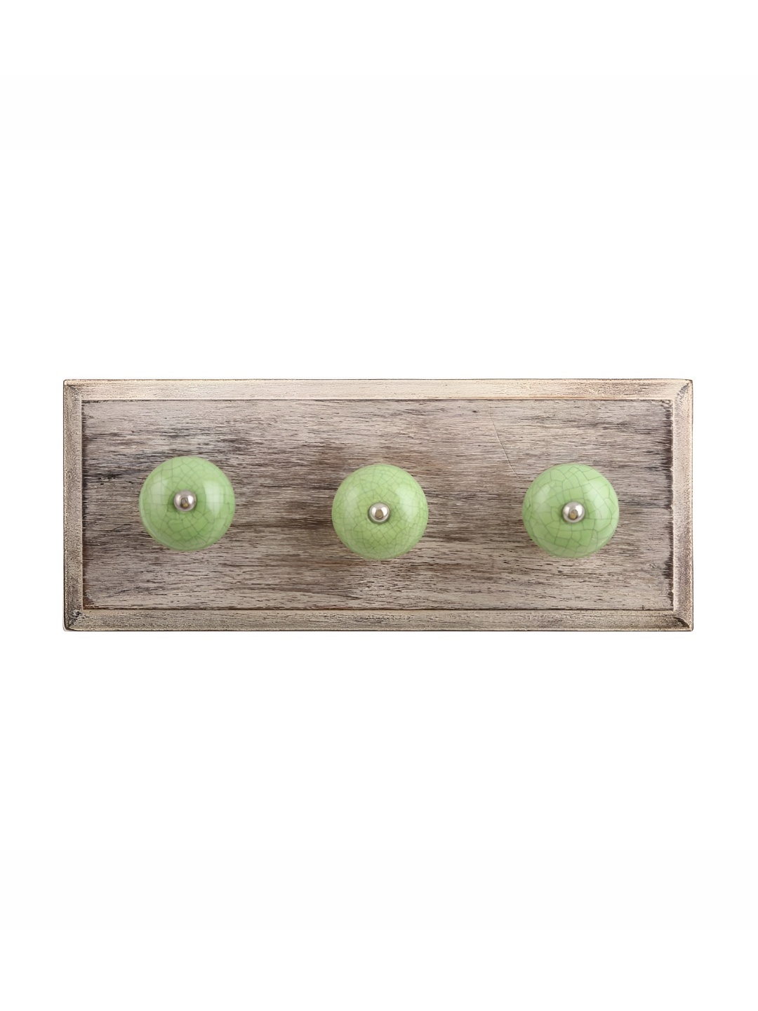 Indianshelf Green & Beige 3 Hooks Crackle Printed Melon Rectangle Shape Wooden Wall Holder
Indianshelf Green & Beige 3 Hooks Crackle Printed Melon Rectangle Shape Wooden Wall Holder